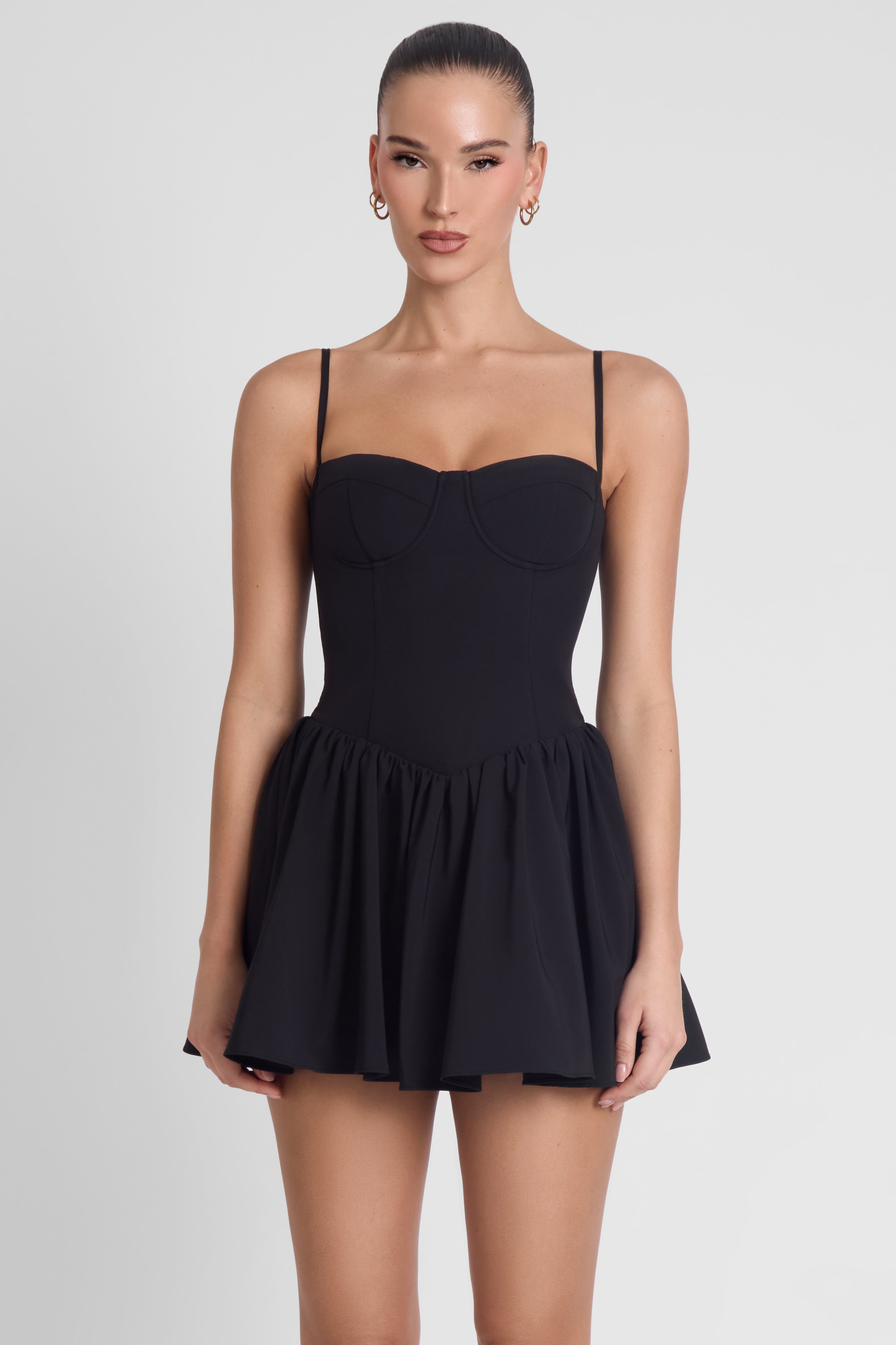 Bellini Bustier Mini Dress - Black