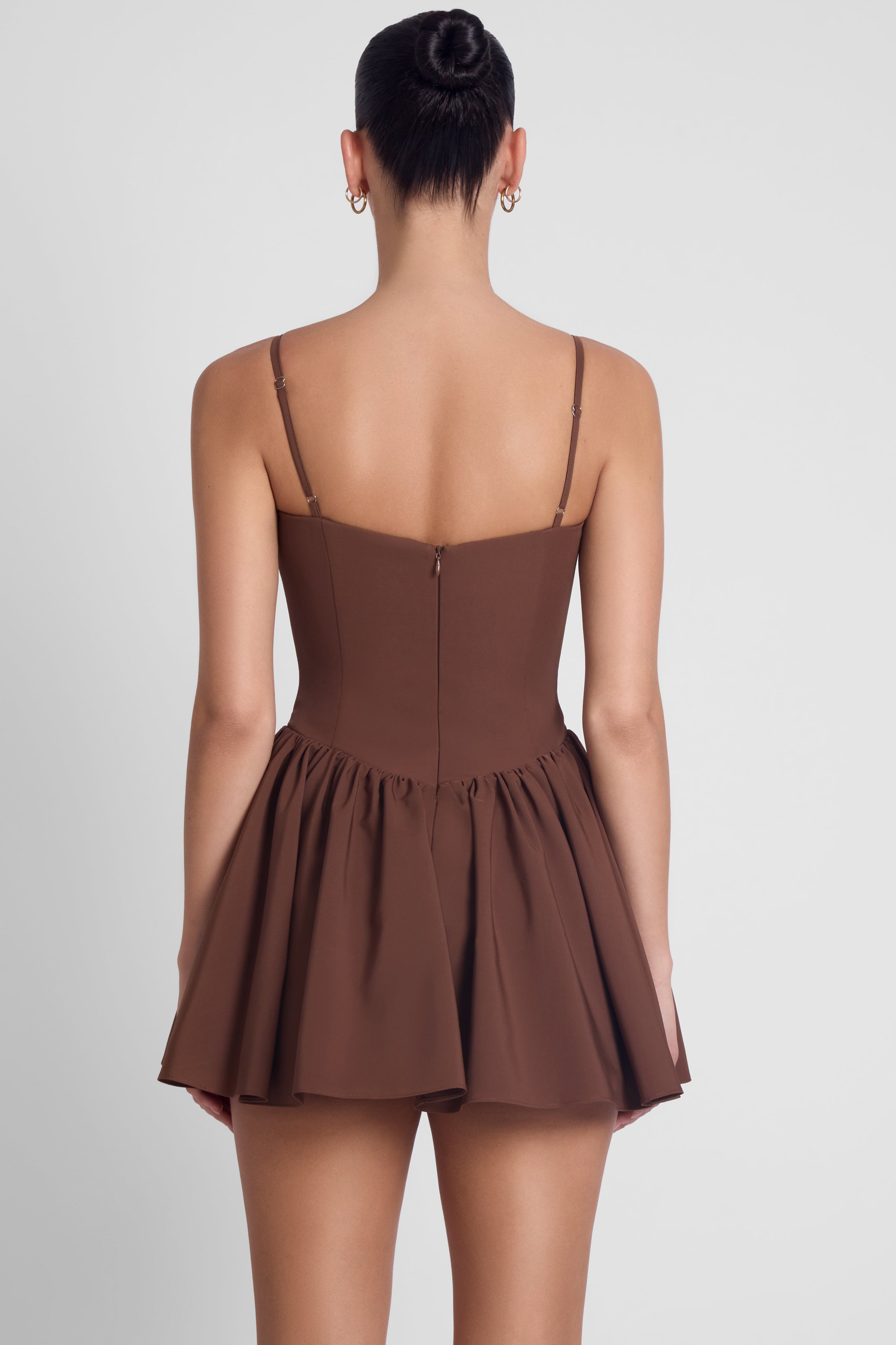 Bellini Bustier Mini Dress - Brown
