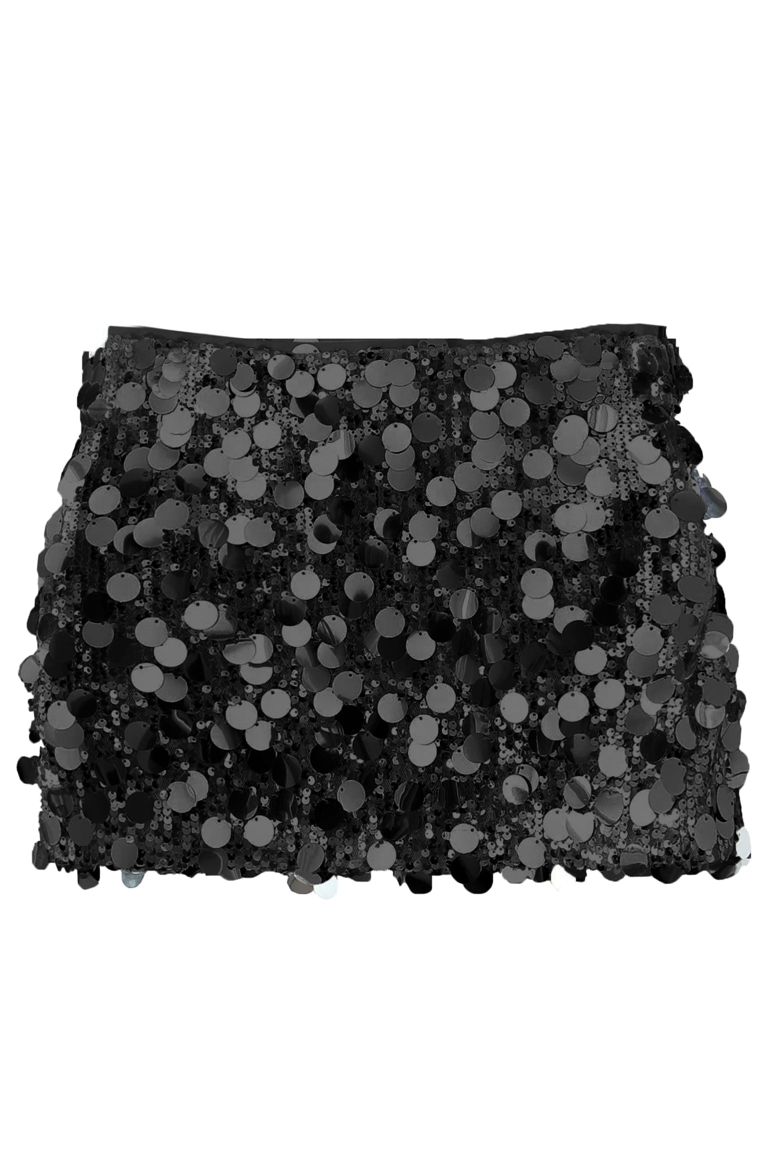 Serina Sequin Mini Skirt - Black.