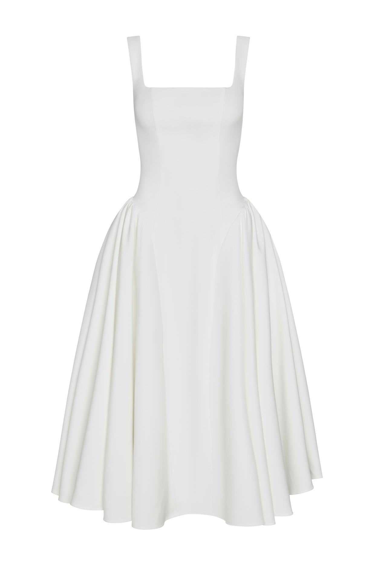 Chloe Corset Midi Dress White