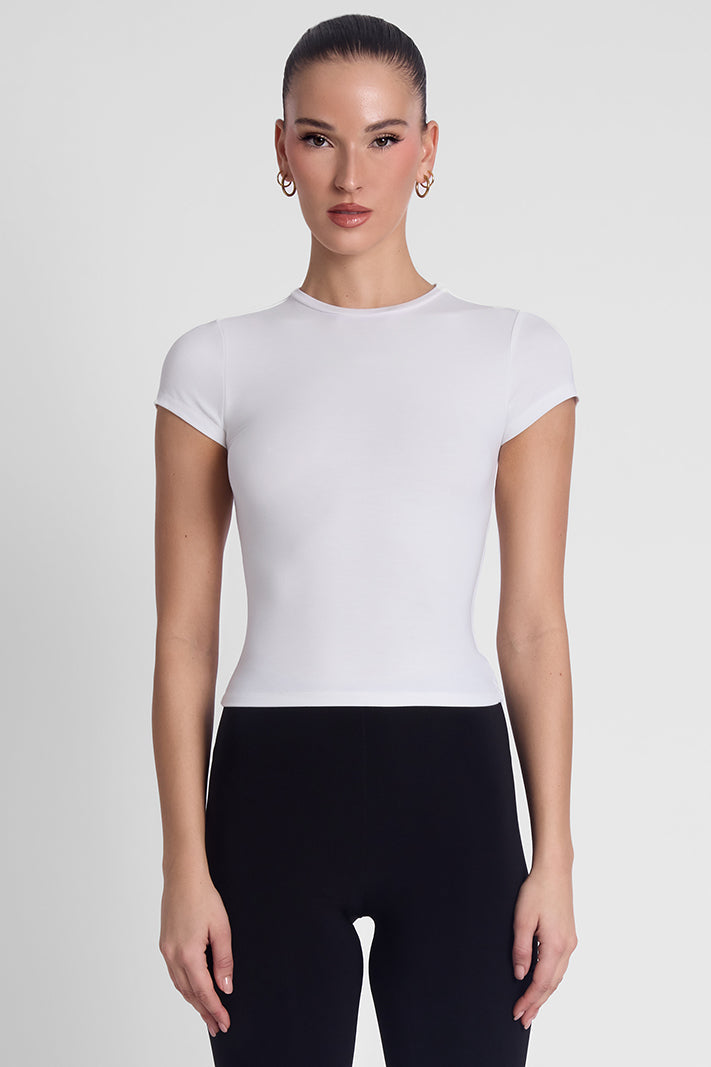 Everyday Jersey Short Sleeve Top - White