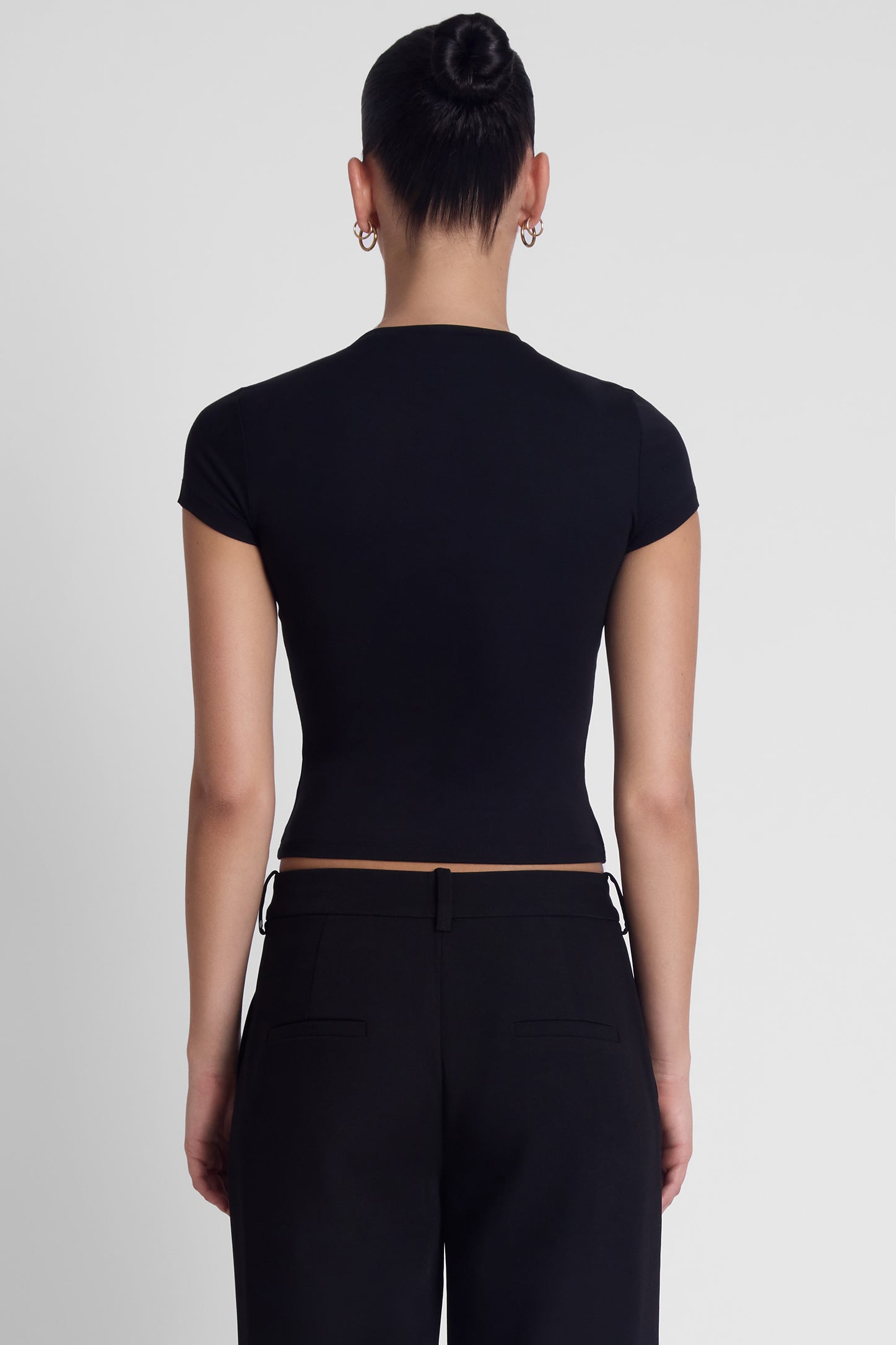 Everyday Jersey Short Sleeve Top - Black