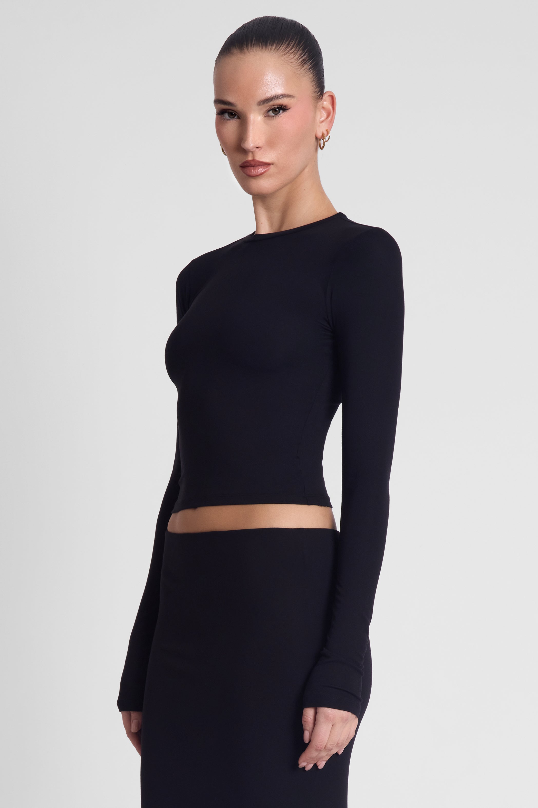 Everyday Jersey Long Sleeve Top - Black
