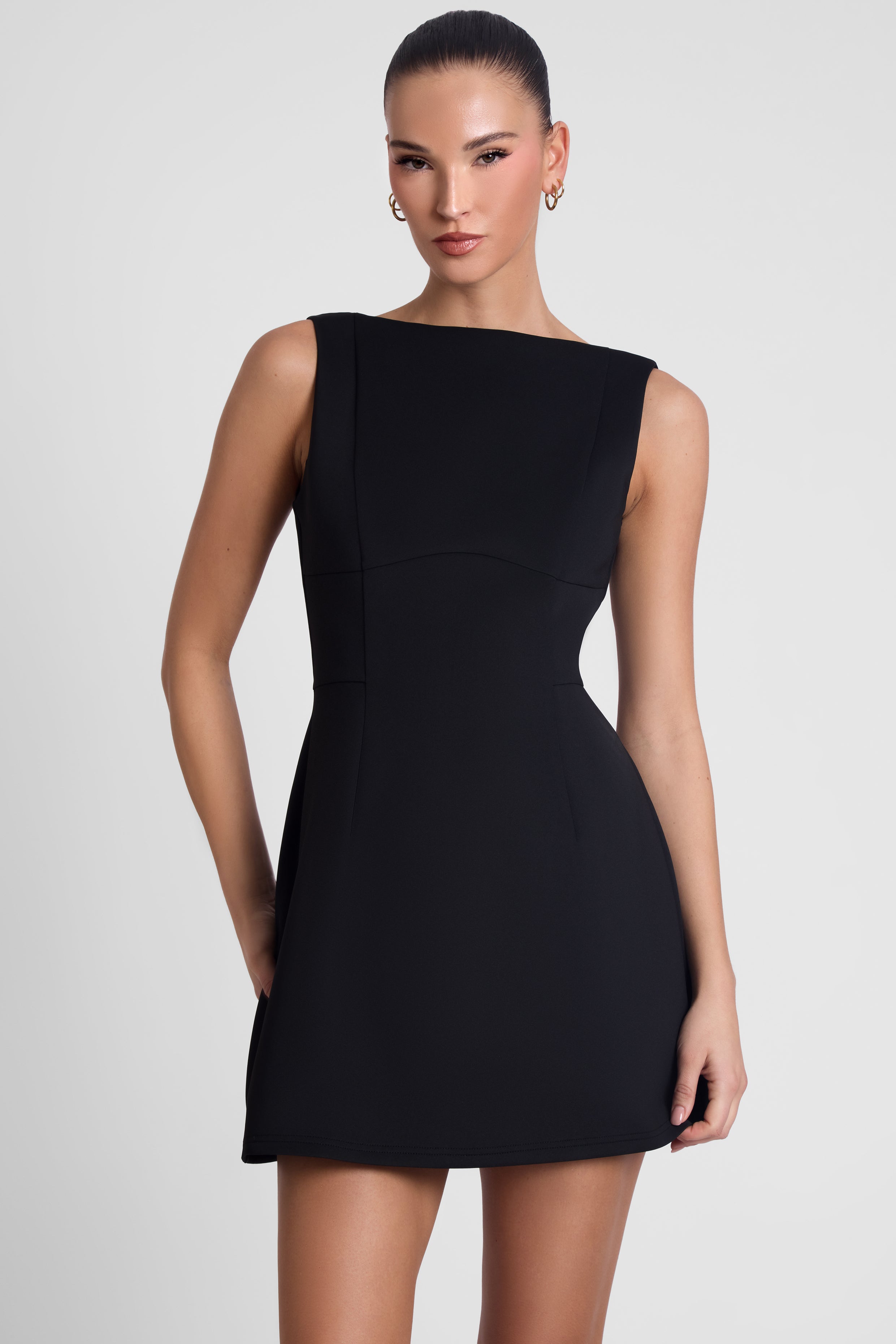 Estelle Sleeveless Bustier Mini Dress - Black