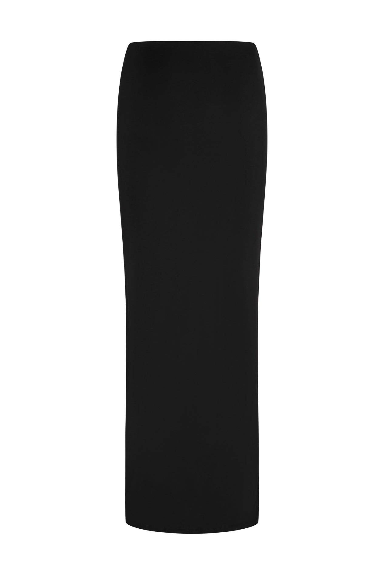 Everyday Jersey Maxi Skirt in Black, front view.