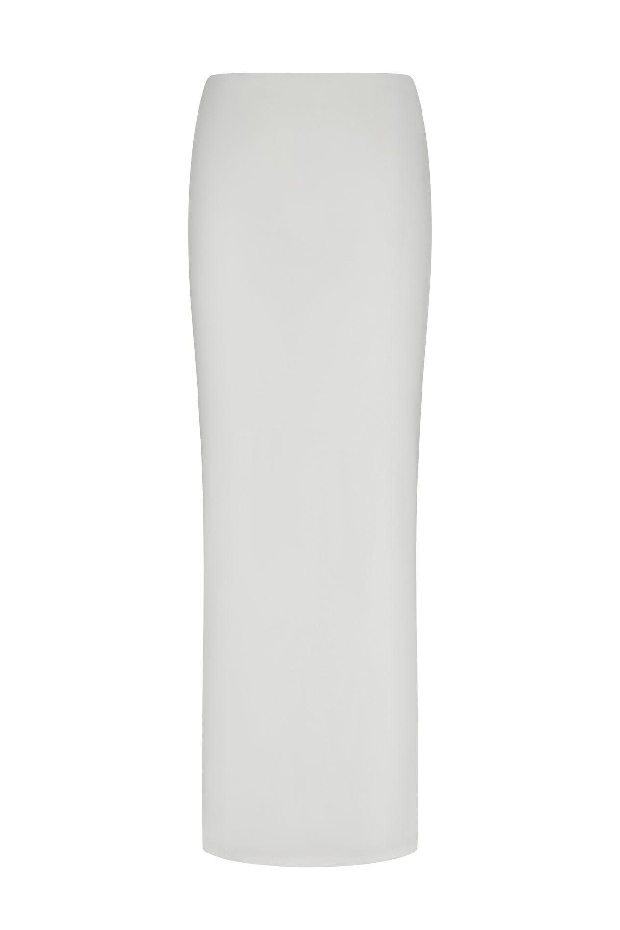 Everyday Jersey Maxi Skirt in White, front view.