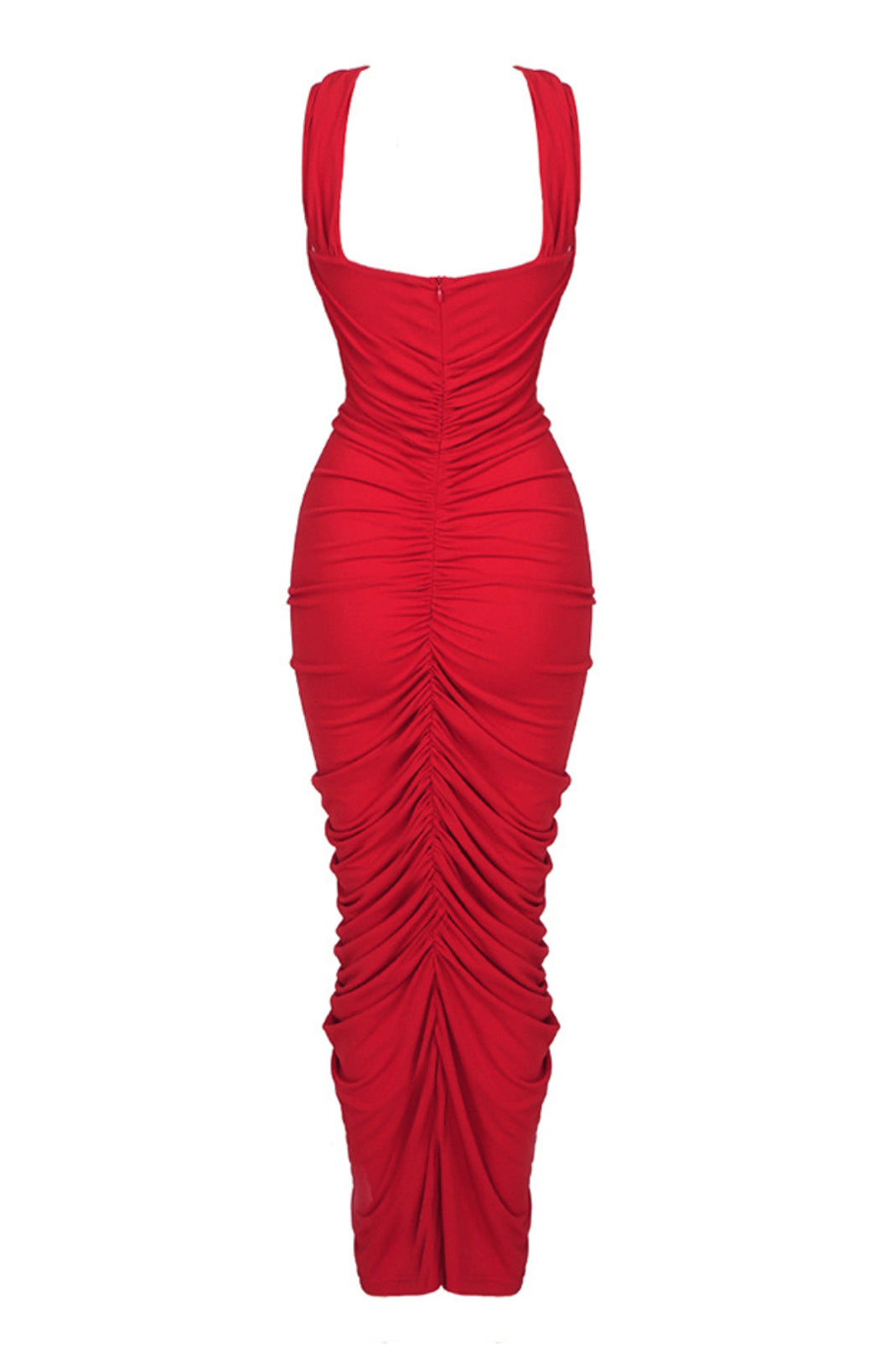 Bloom Floral Cut Out Maxi Dress - Red