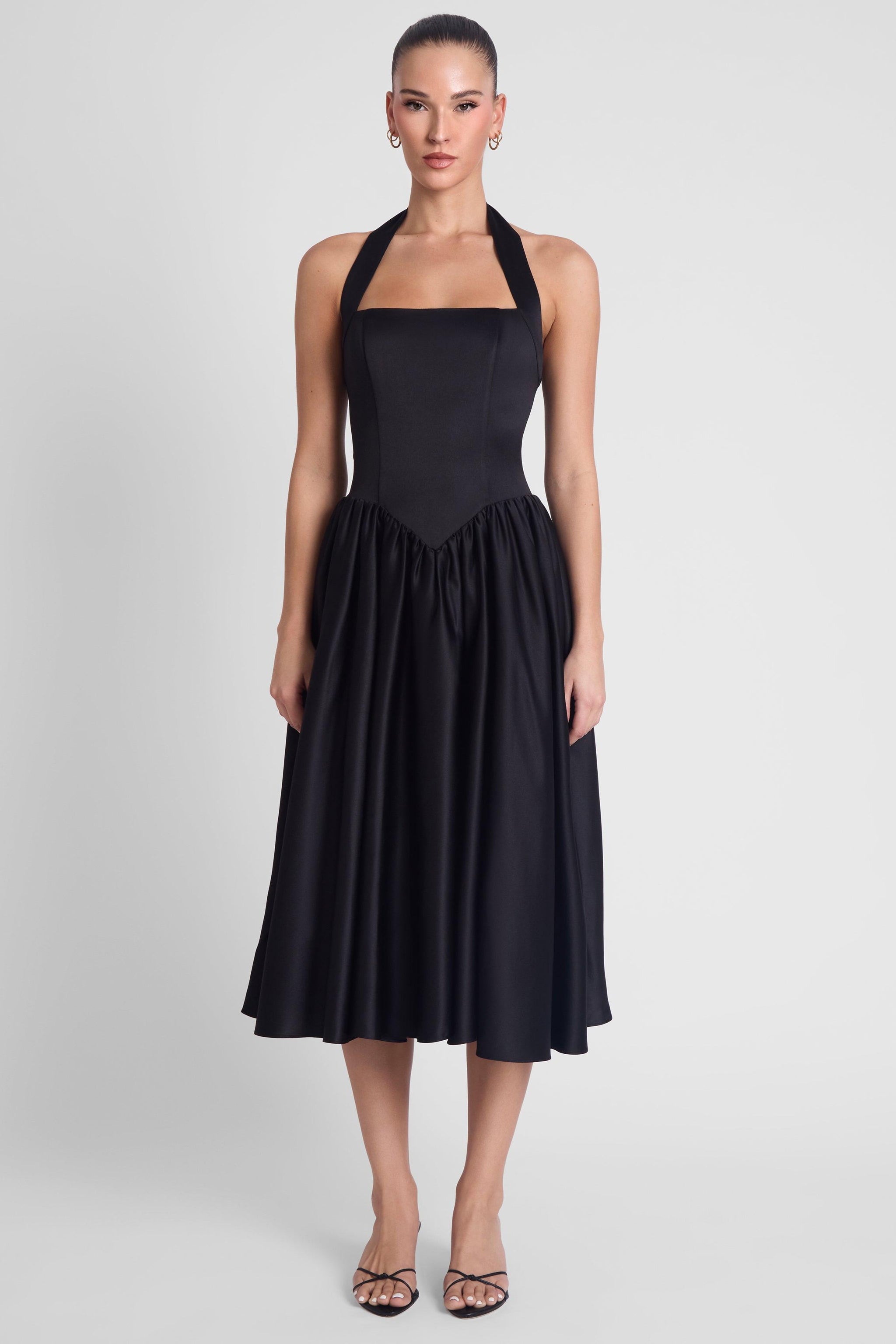 Hart Halter Corset Midi Dress