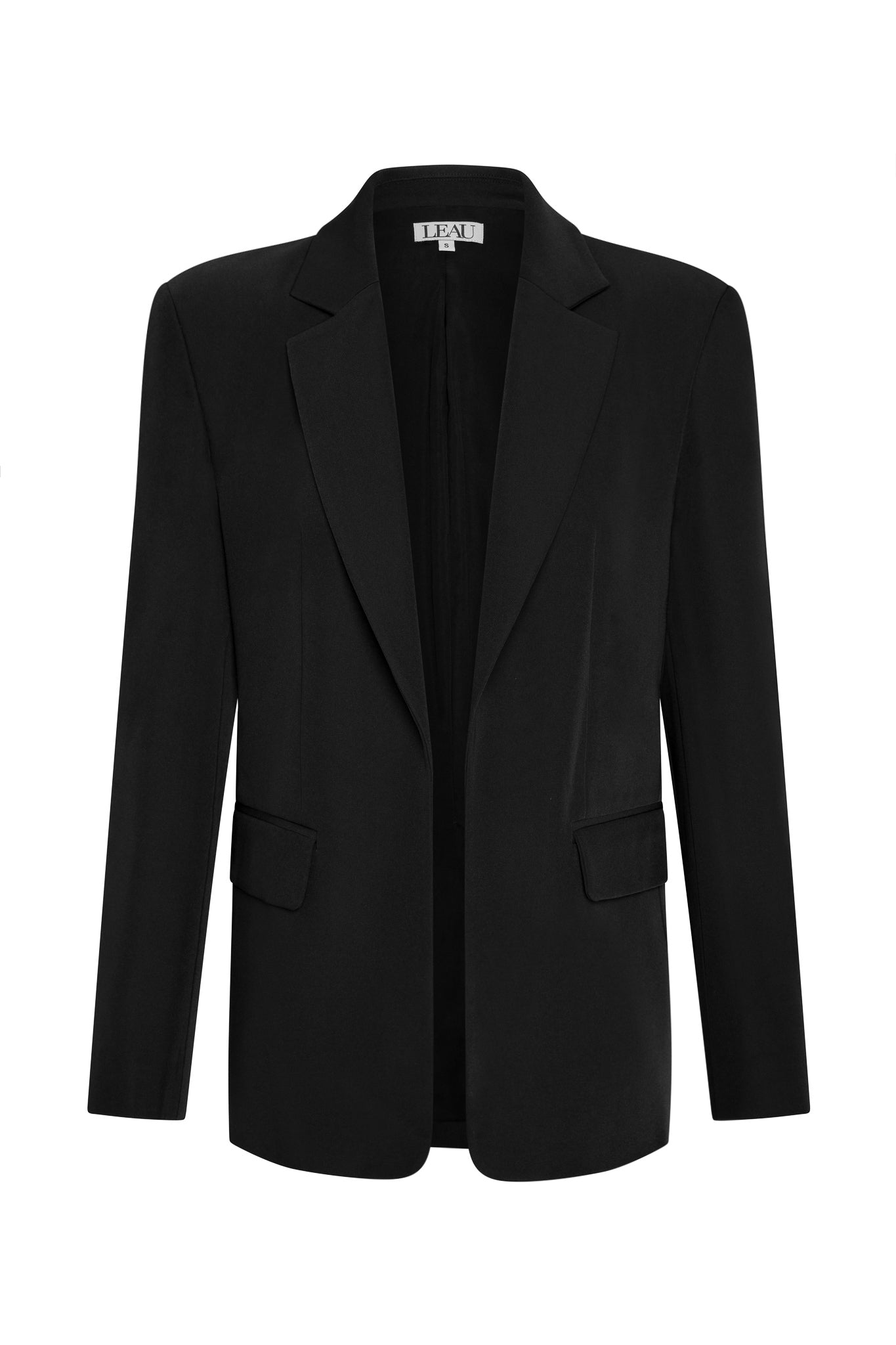 Classic Column Oversized Blazer - Black