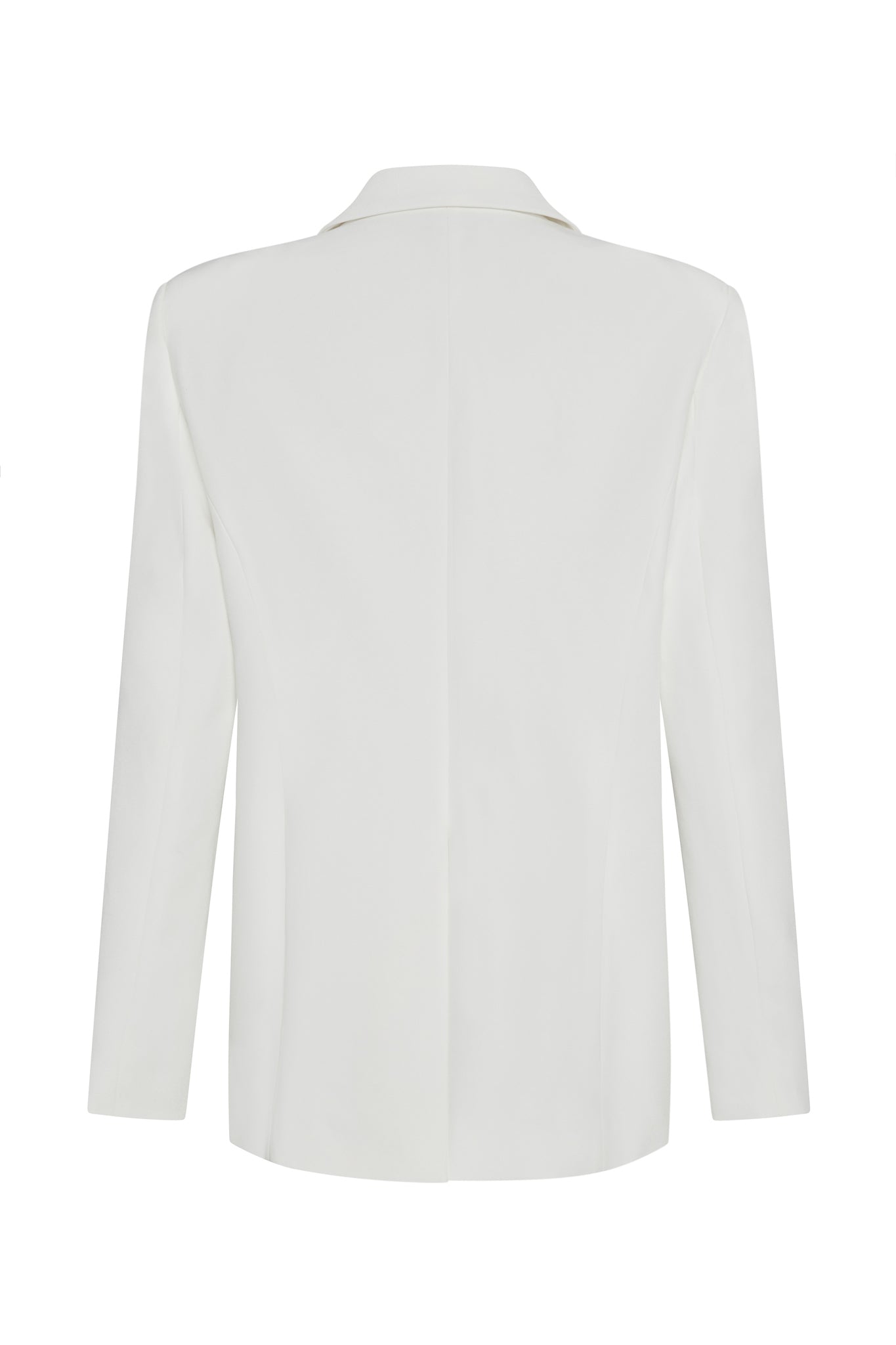 Classic Column Oversized Blazer - White