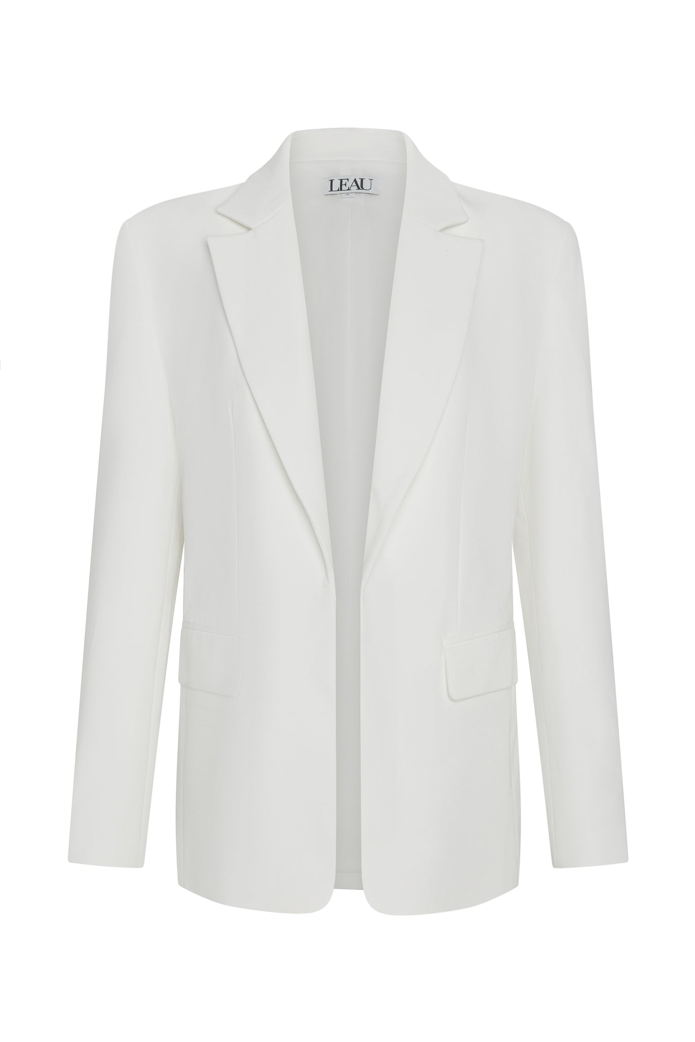 Classic Column Oversized Blazer - White