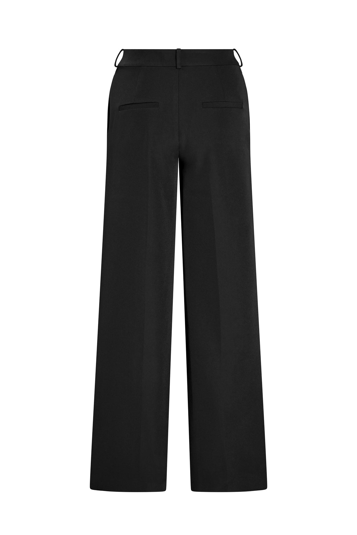 Classic Column Straight Trousers - Black