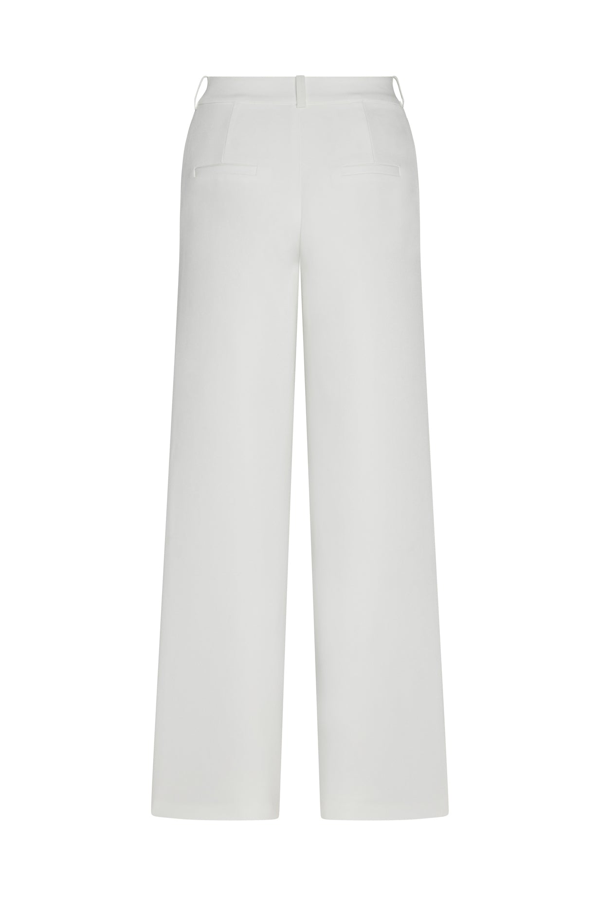 Classic Column Straight Trousers - White