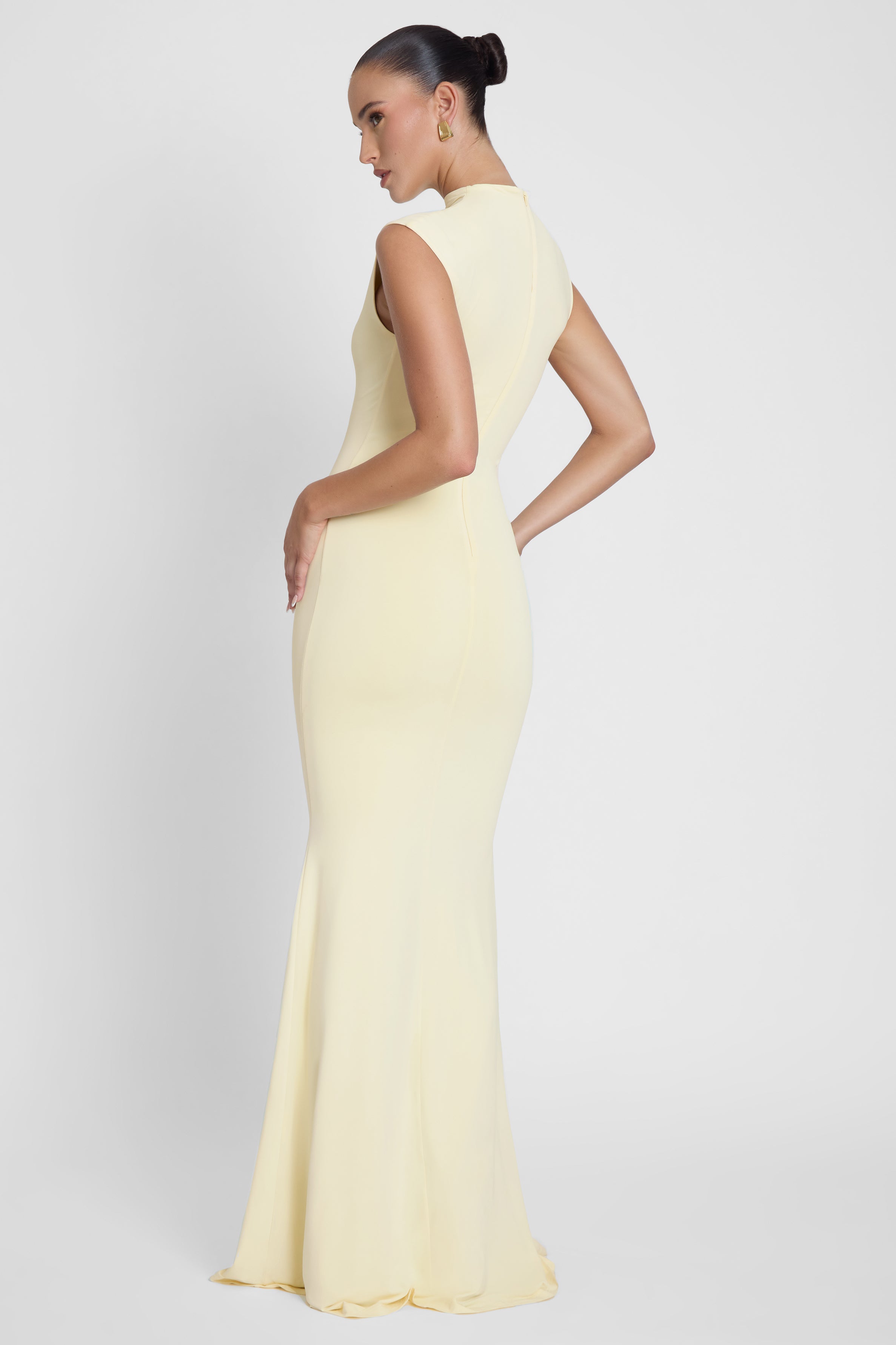 Como Cap Sleeve Maxi Dress - Yellow