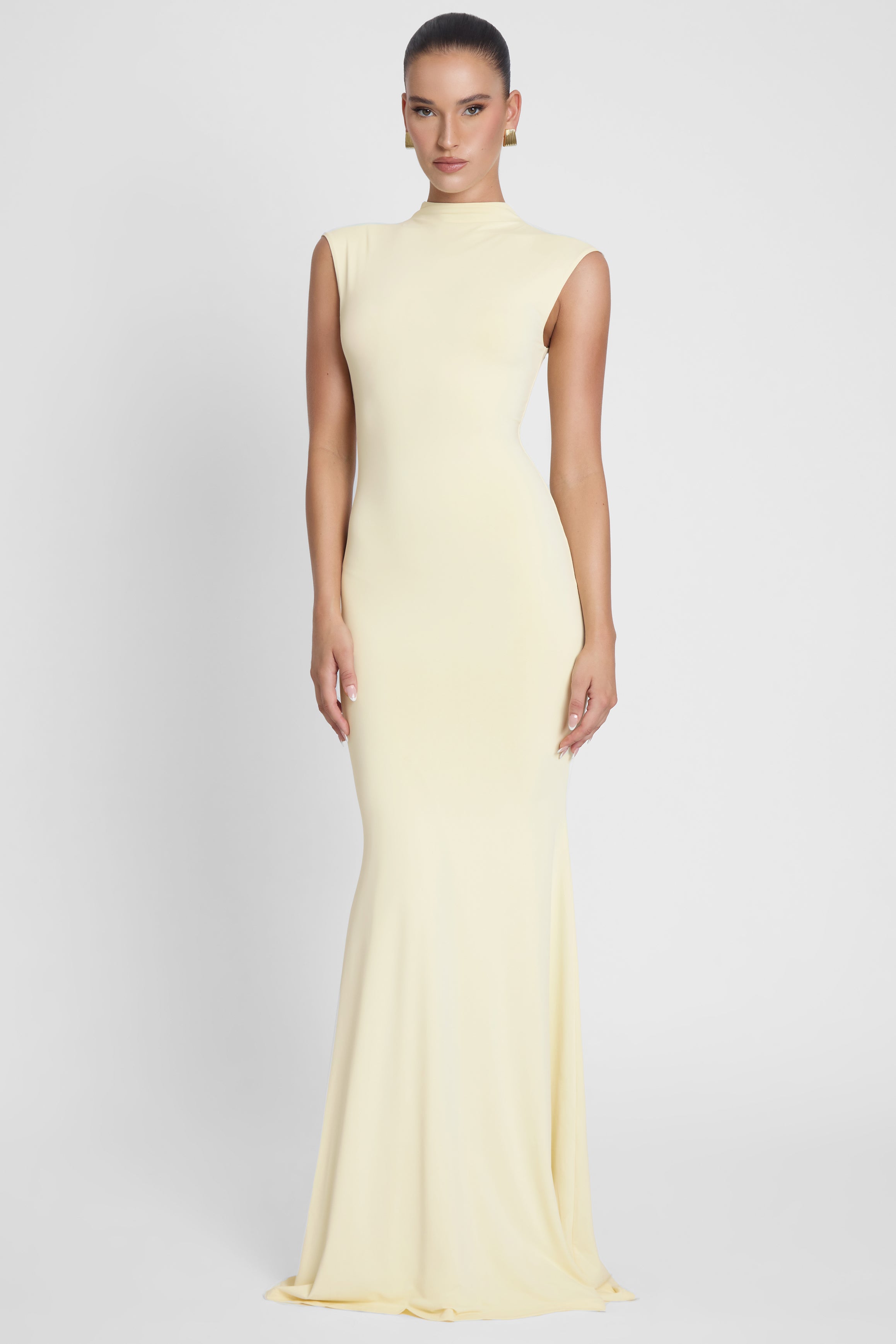 Como Cap Sleeve Maxi Dress - Yellow