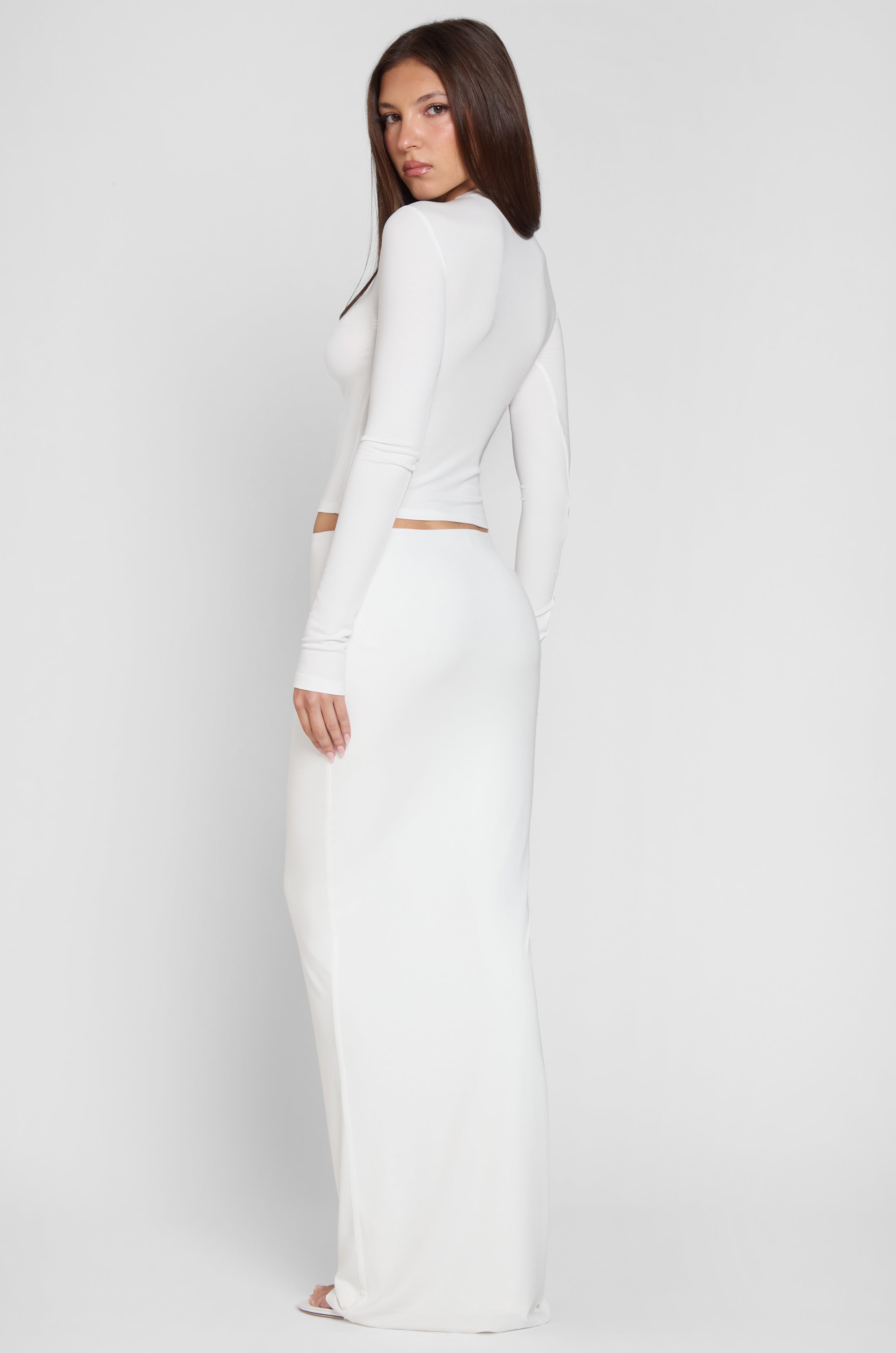 Everyday Jersey Maxi Skirt - White