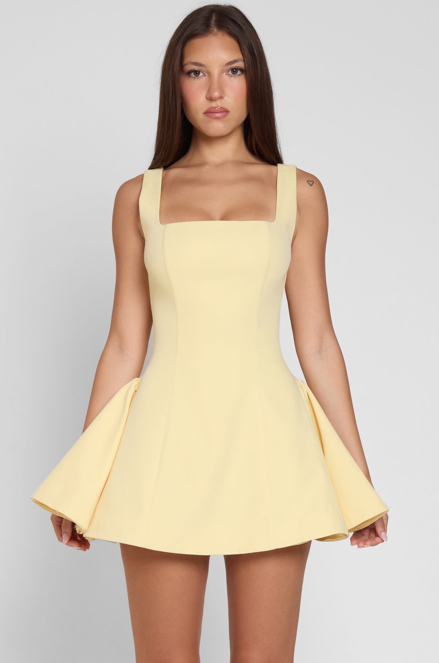 Ysabelle Babydoll Corset Mini Dress - Yellow