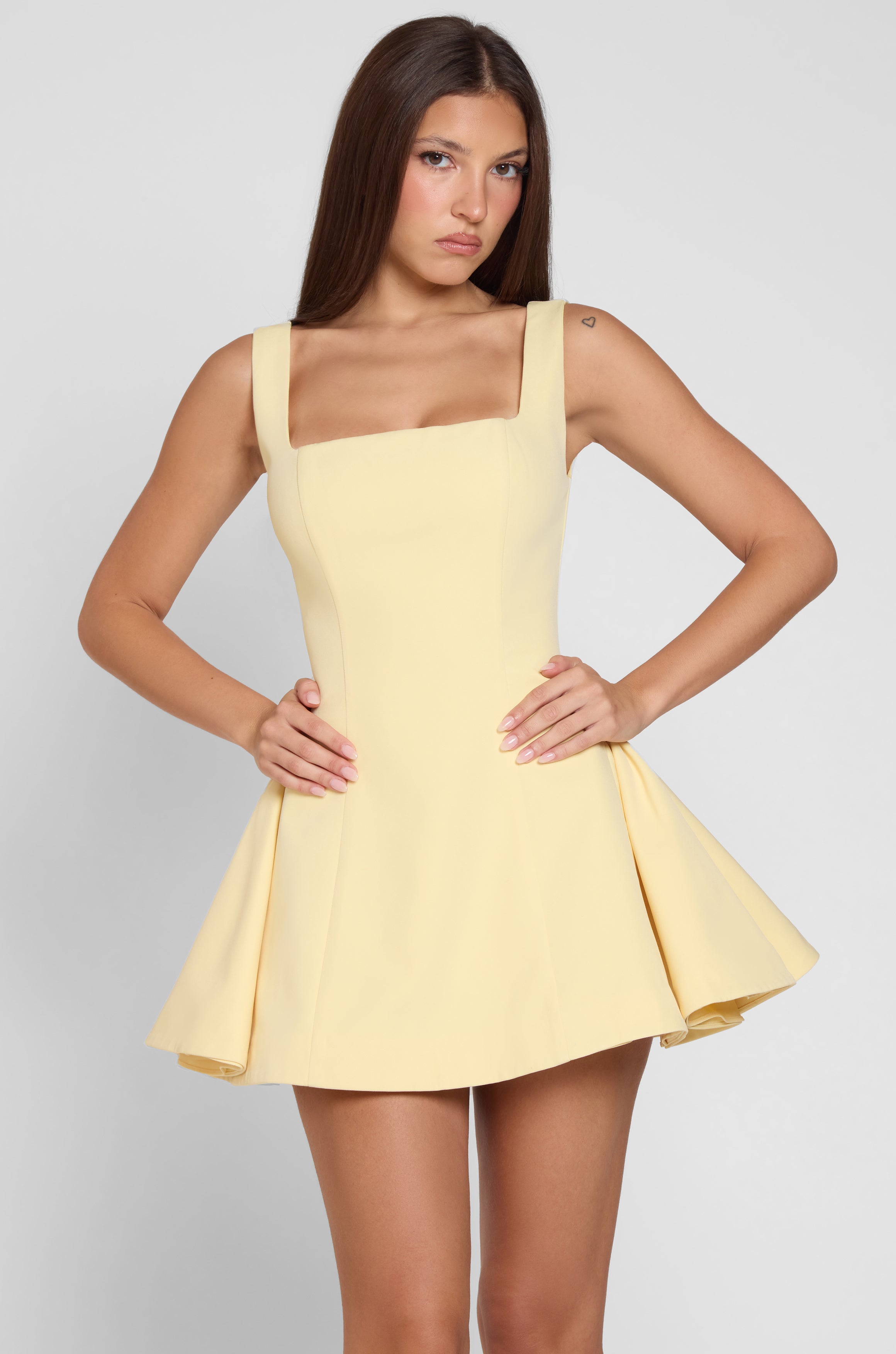Ysabelle Babydoll Corset Mini Dress - Yellow