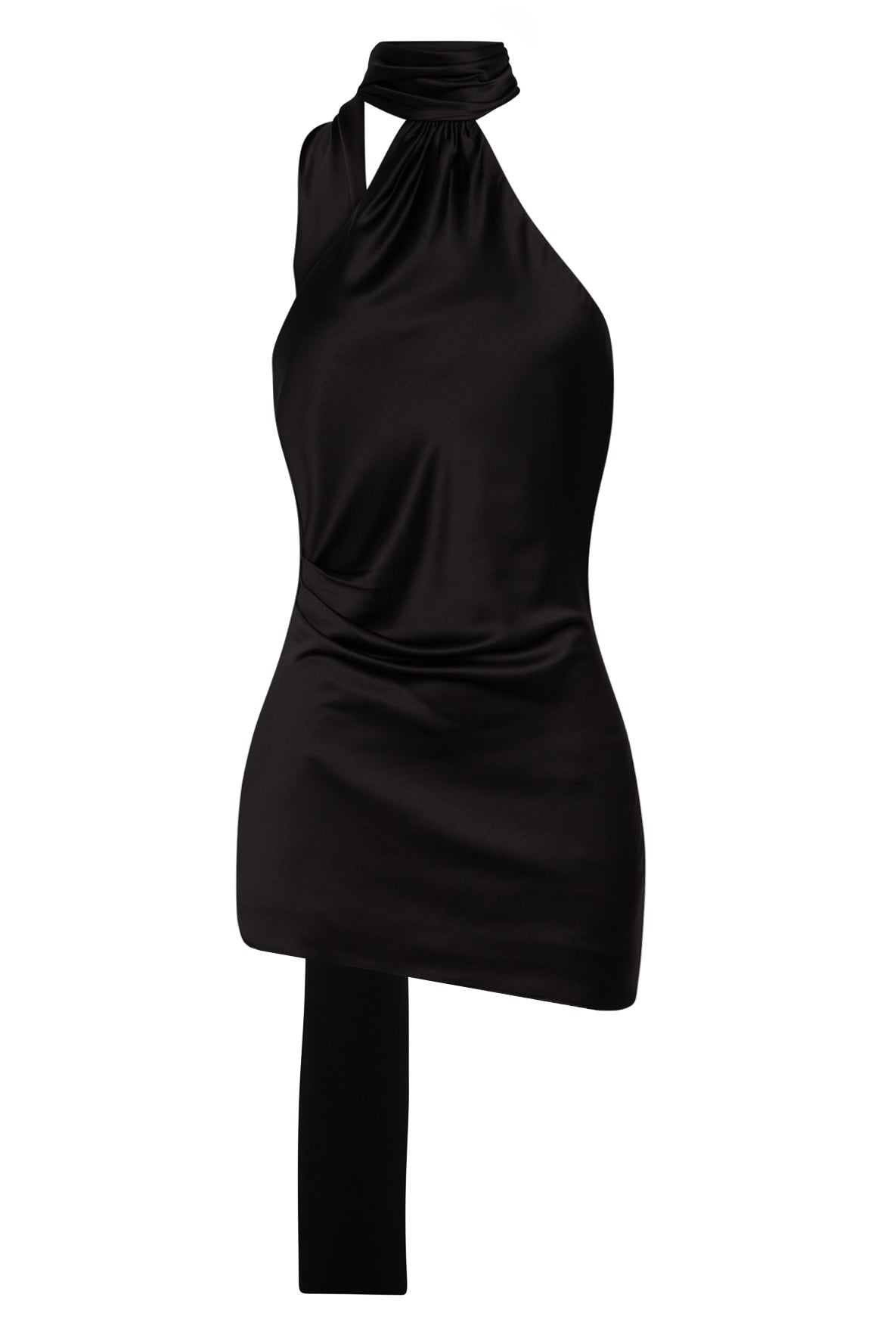 Sorelle Satin Mini Dress - Black