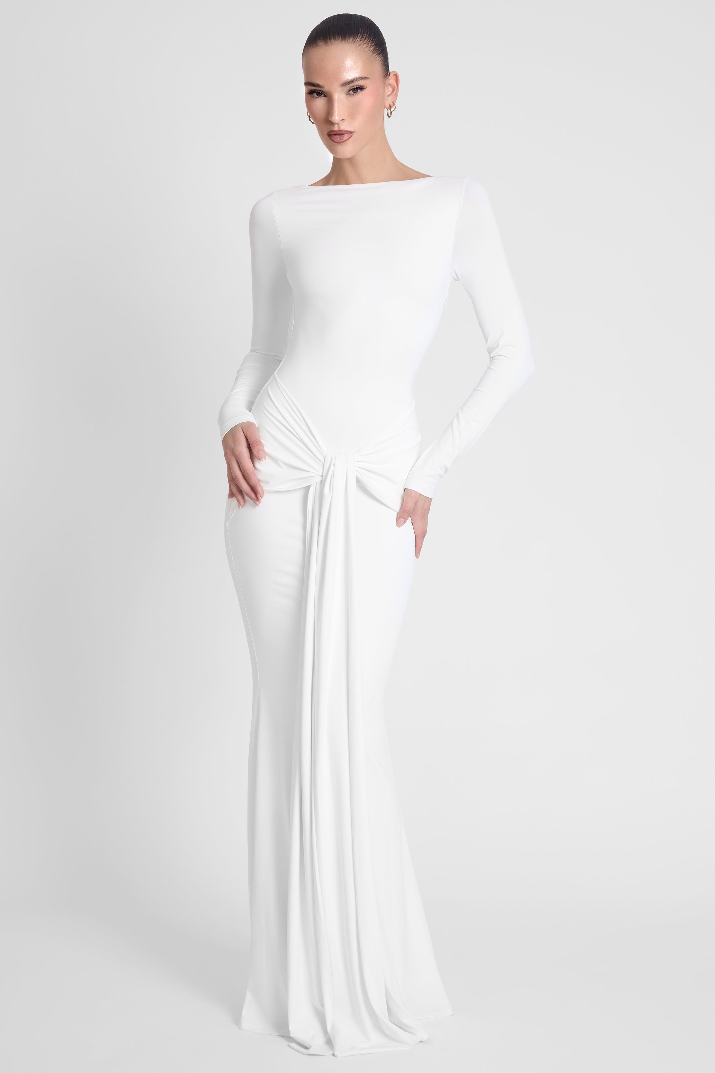 Pre-order: Oasis Knot Maxi Dress - White