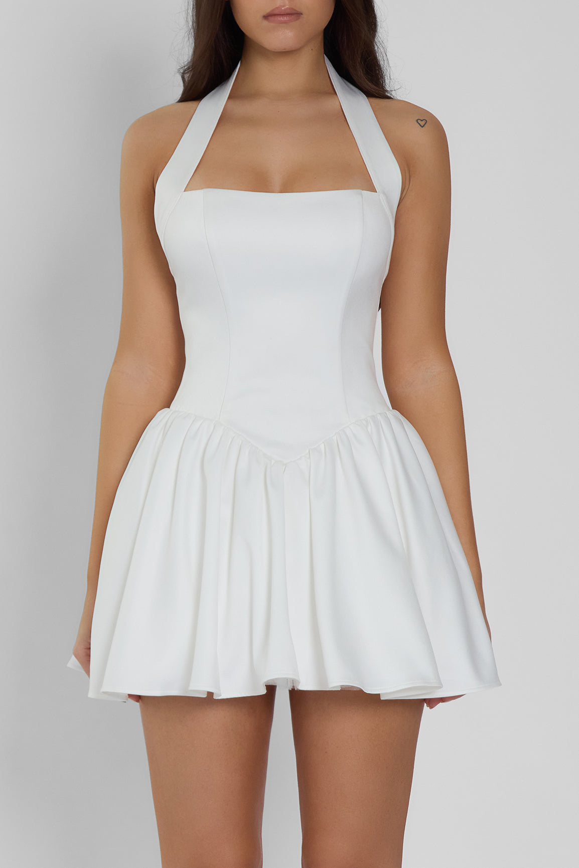 Undo Halter Mini Dress - White main image 0