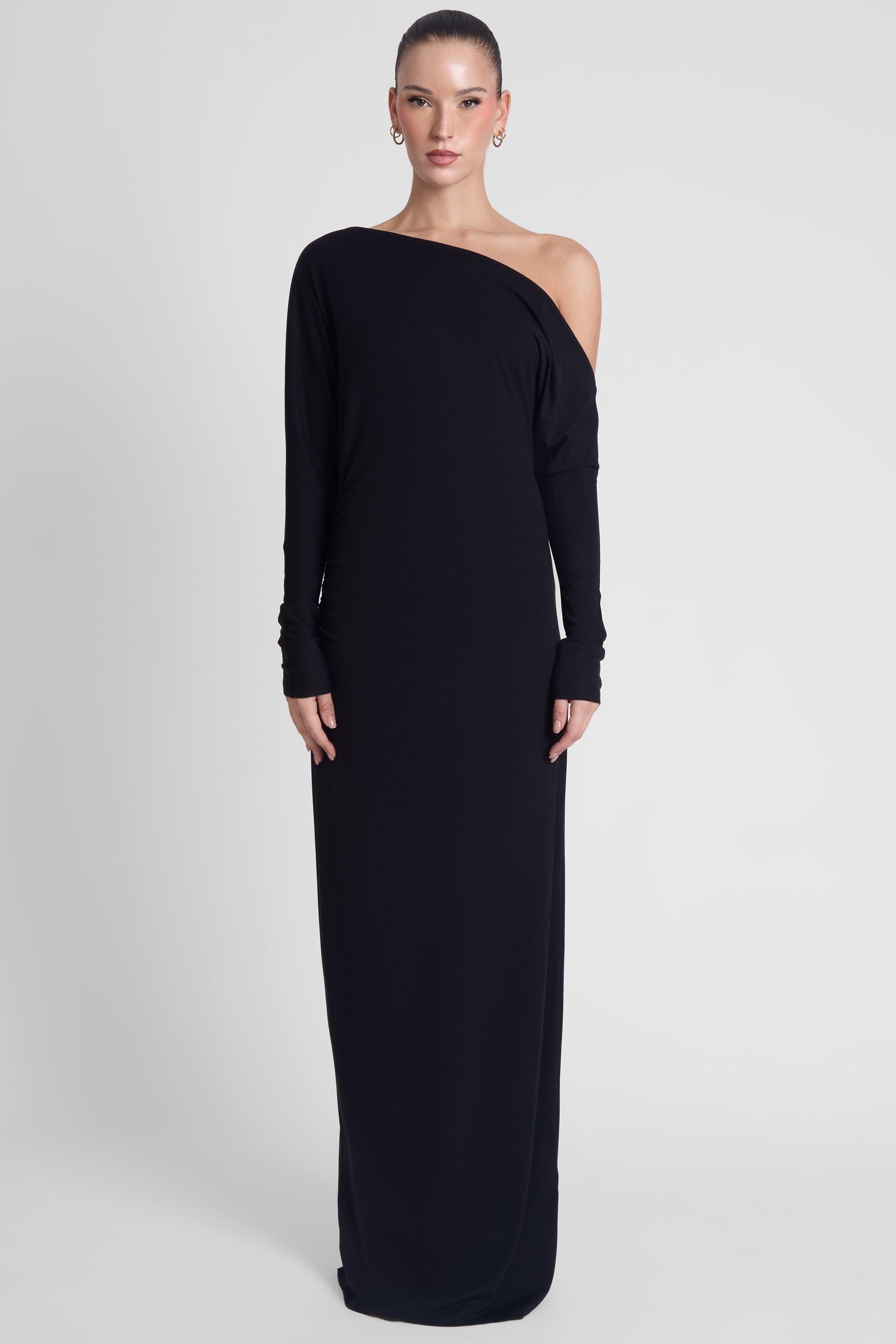 Sola Slouchy Jersey Maxi Dress - Black - L Sola Slouchy Jersey Maxi Dress - Black - L