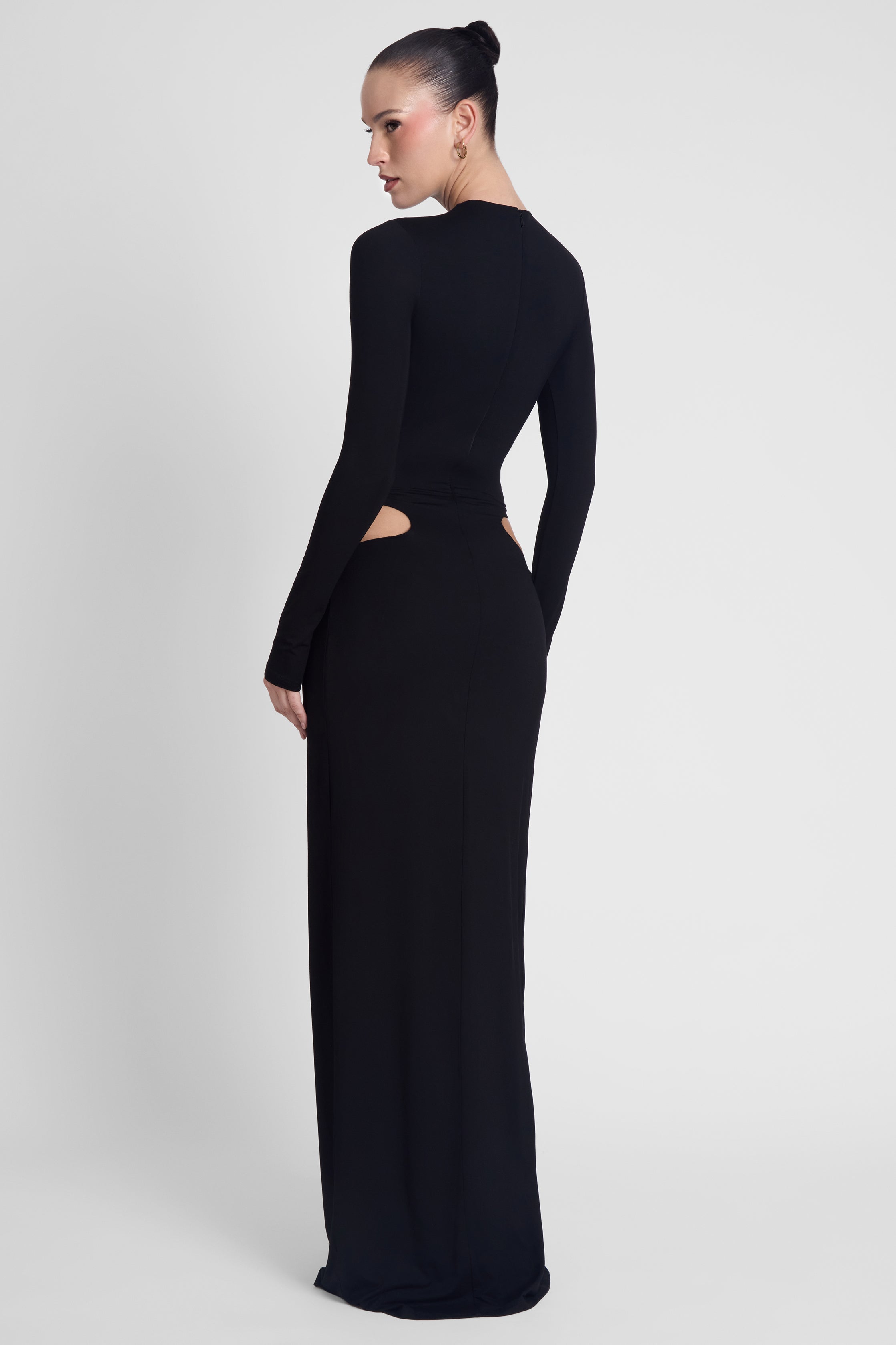 Vacanza Drape Gown - Black