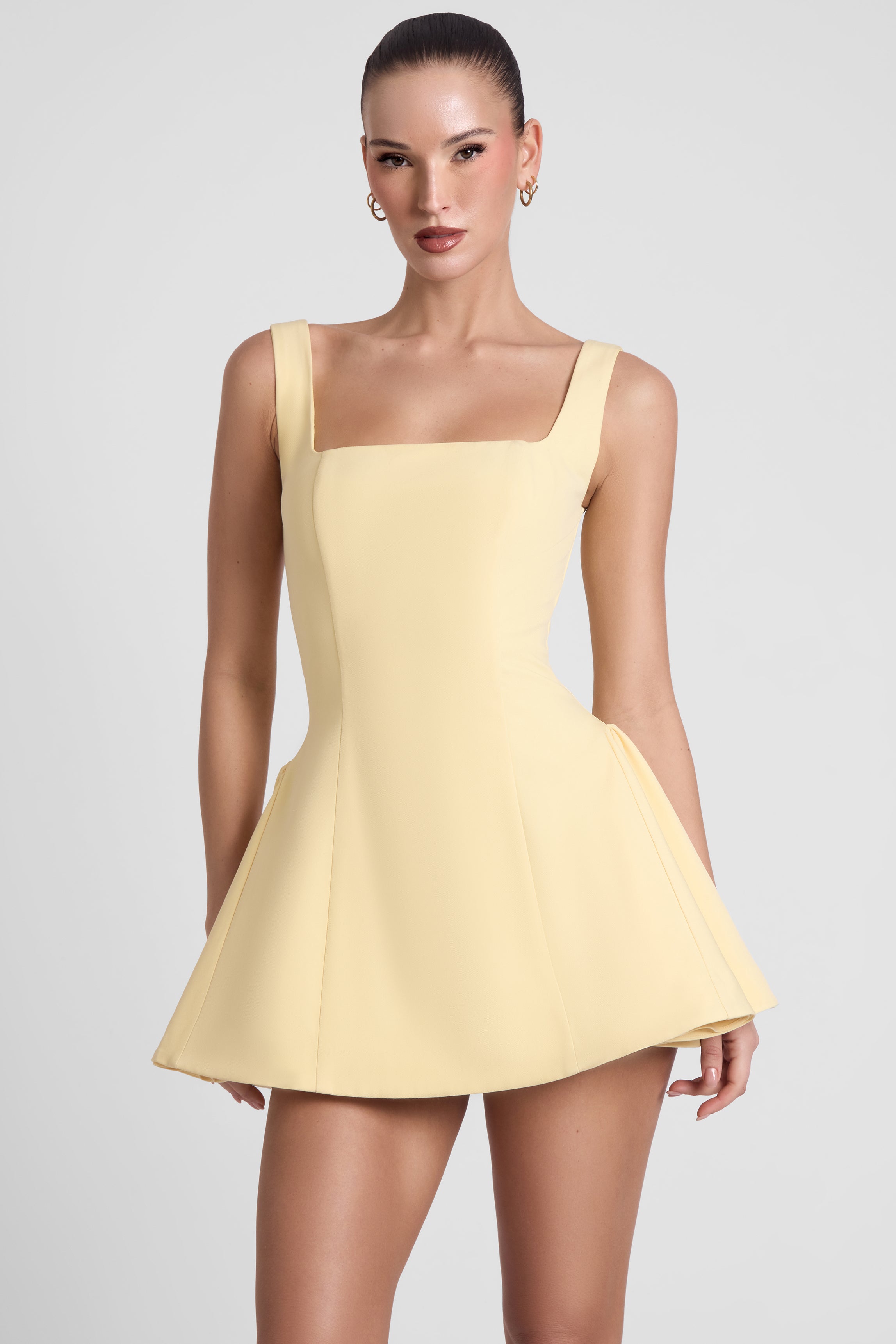 Ysabelle Babydoll Corset Mini Dress - Yellow