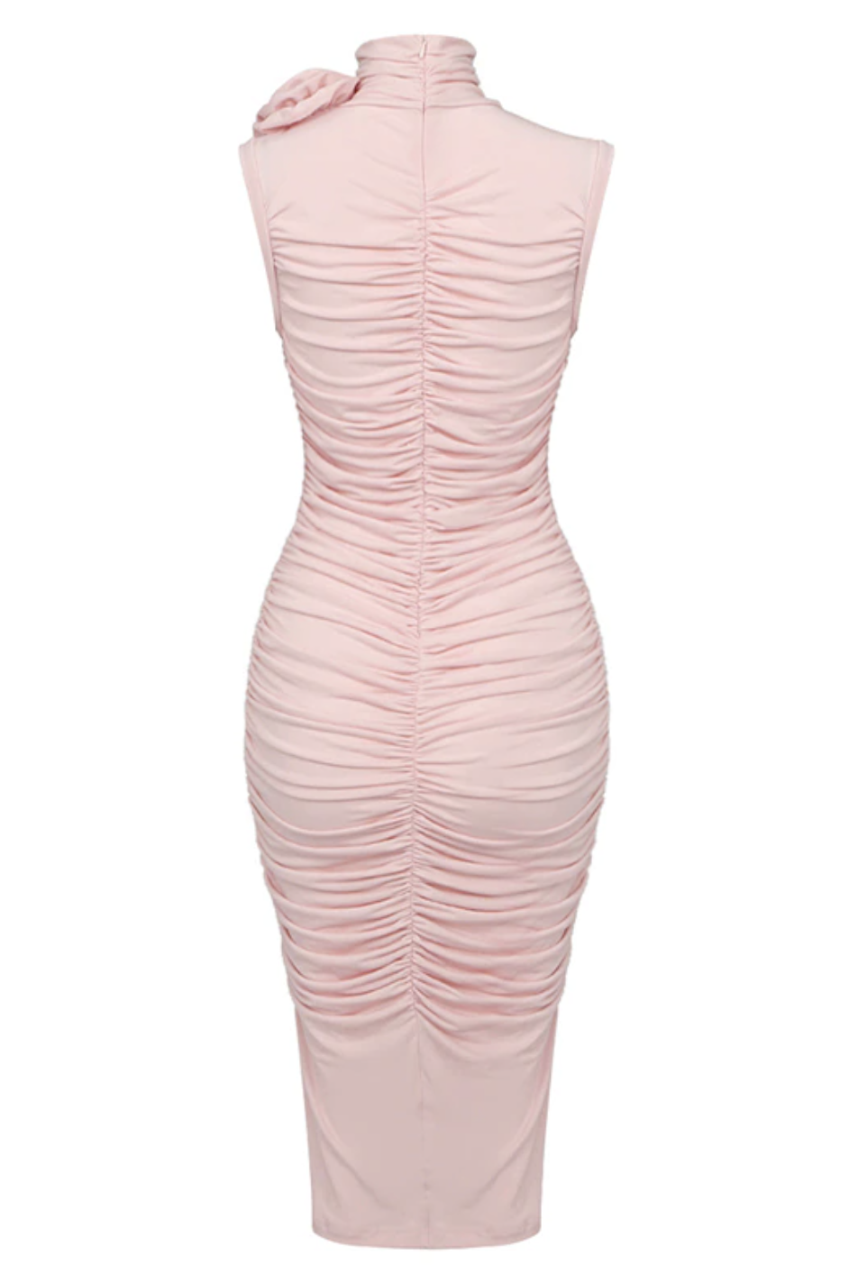 Vendela Floral Bodycon Midi Dress - Pink