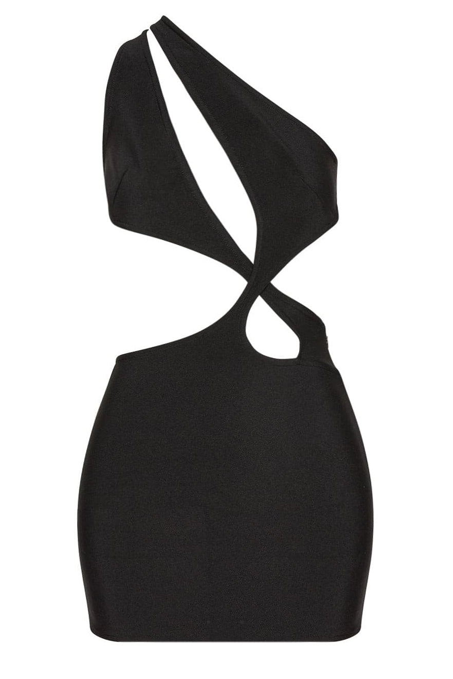 Vixen Cut Out Bandage Dress - Black.