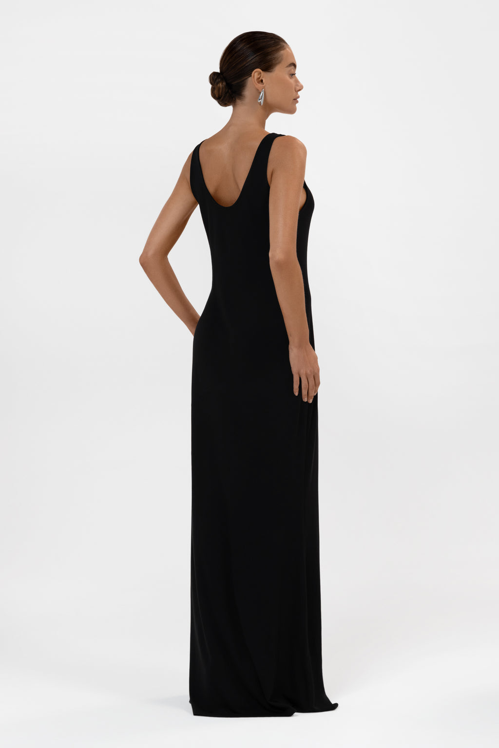 Everyday Jersey Plunge Tank Maxi Dress - Black