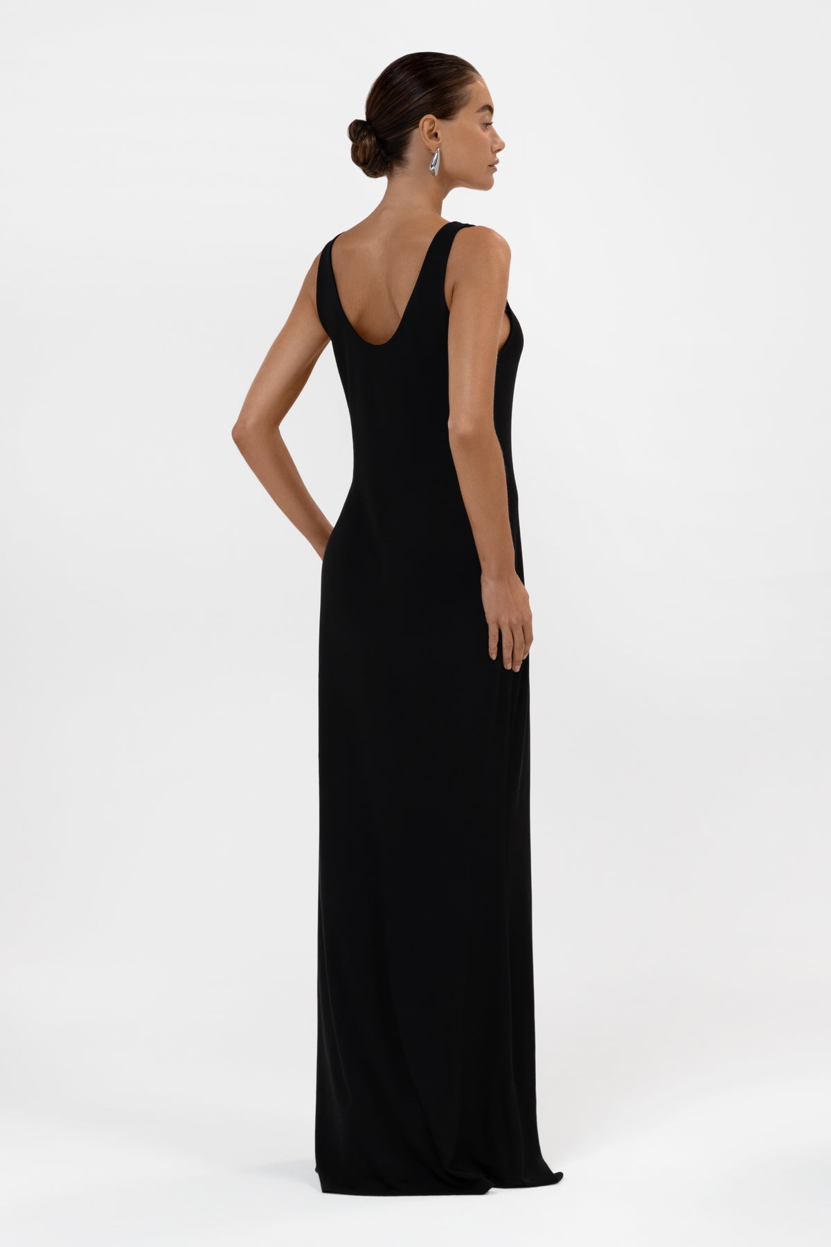 Everyday Jersey Plunge Tank Maxi Dress - Black