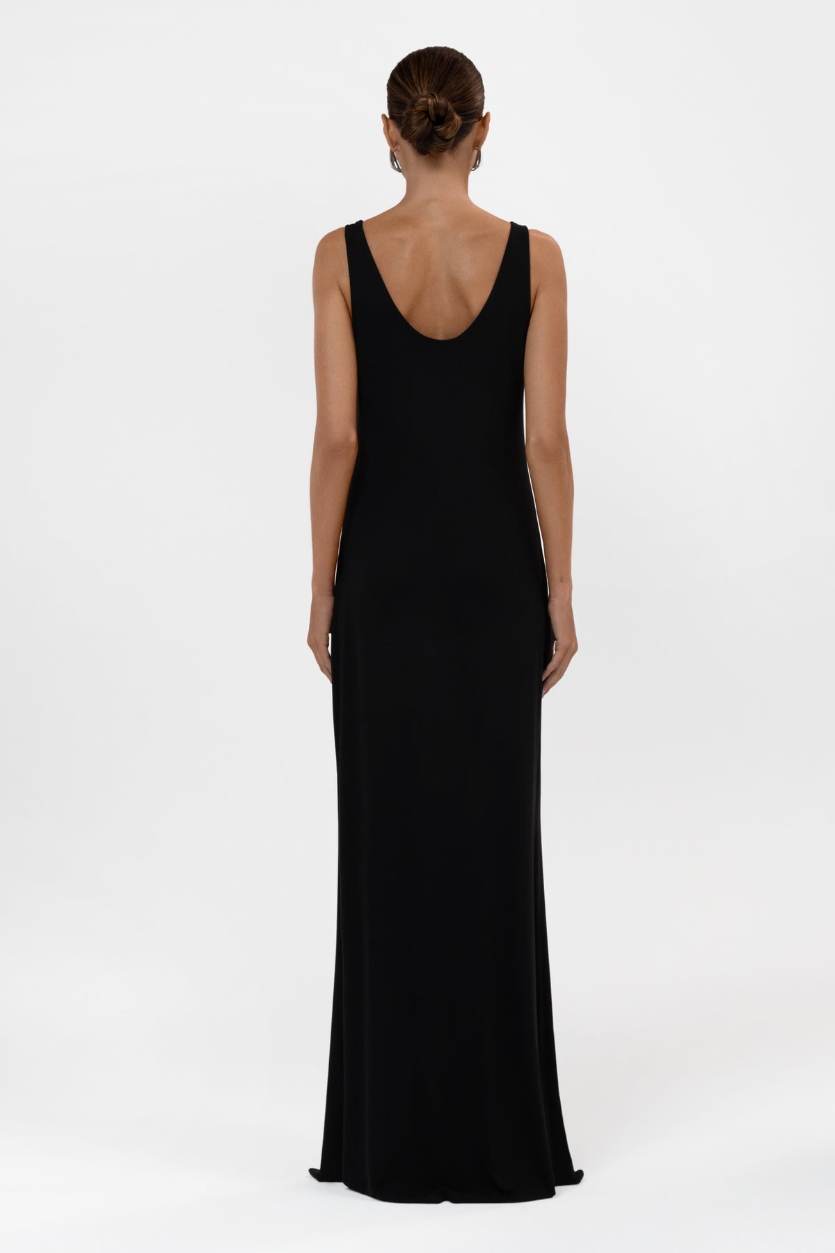 Everyday Jersey Plunge Tank Maxi Dress - Black