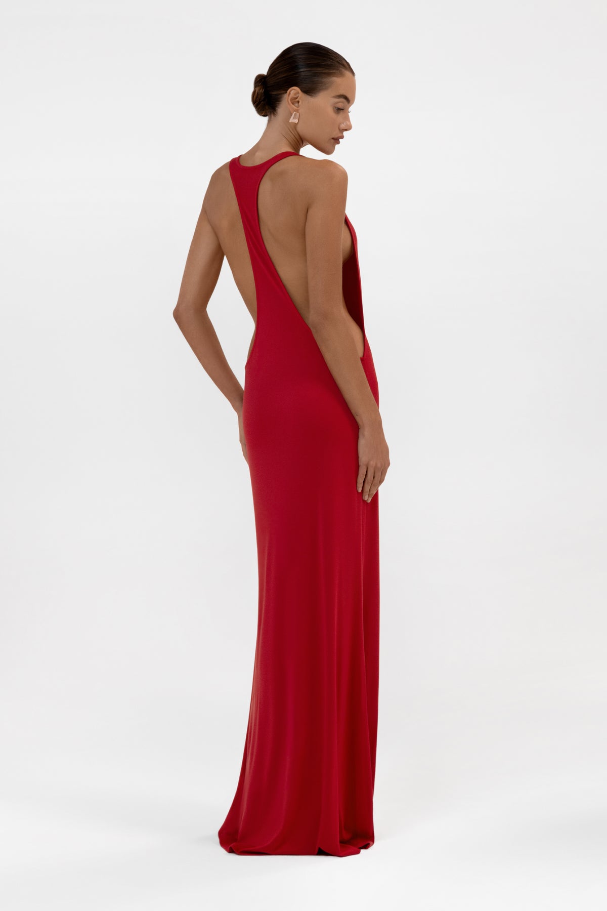 Everyday Jersey Racerback Maxi Dress - Red