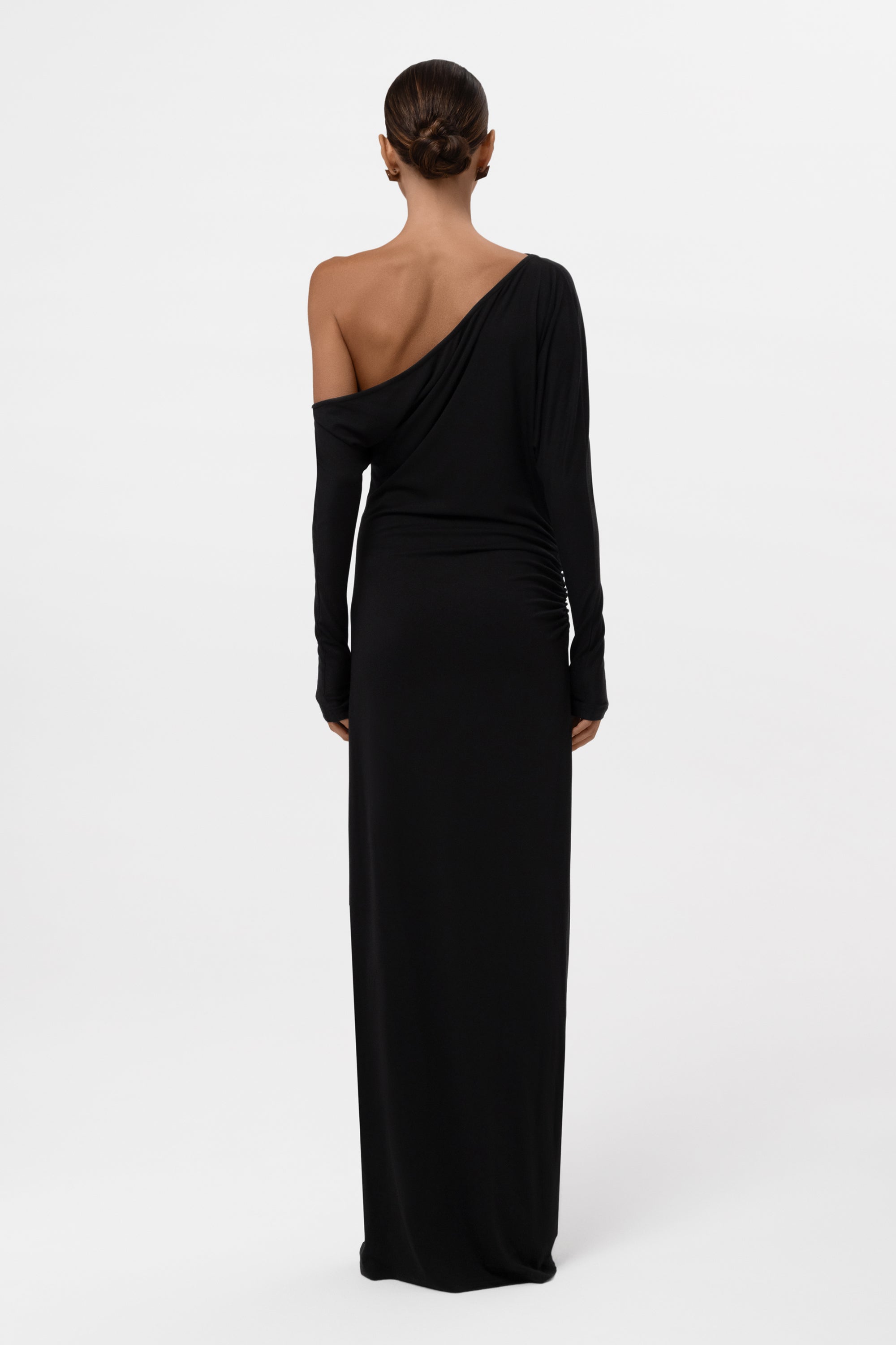 Sola Slouchy Jersey Maxi Dress - Black