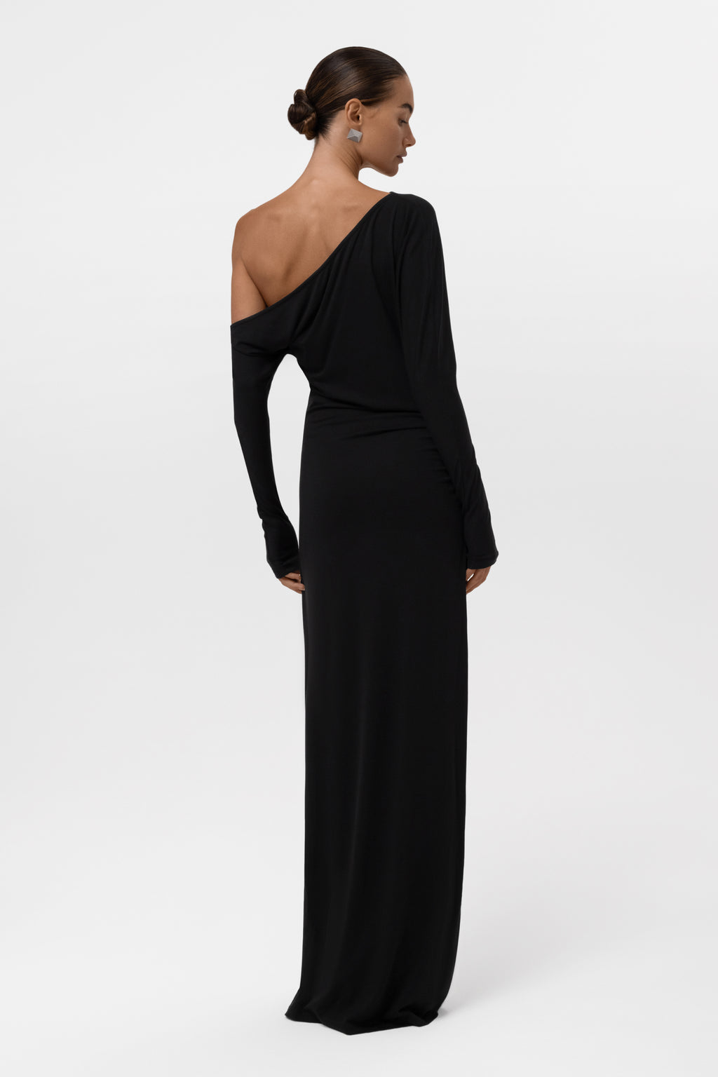 Sola Slouchy Jersey Maxi Dress - Black