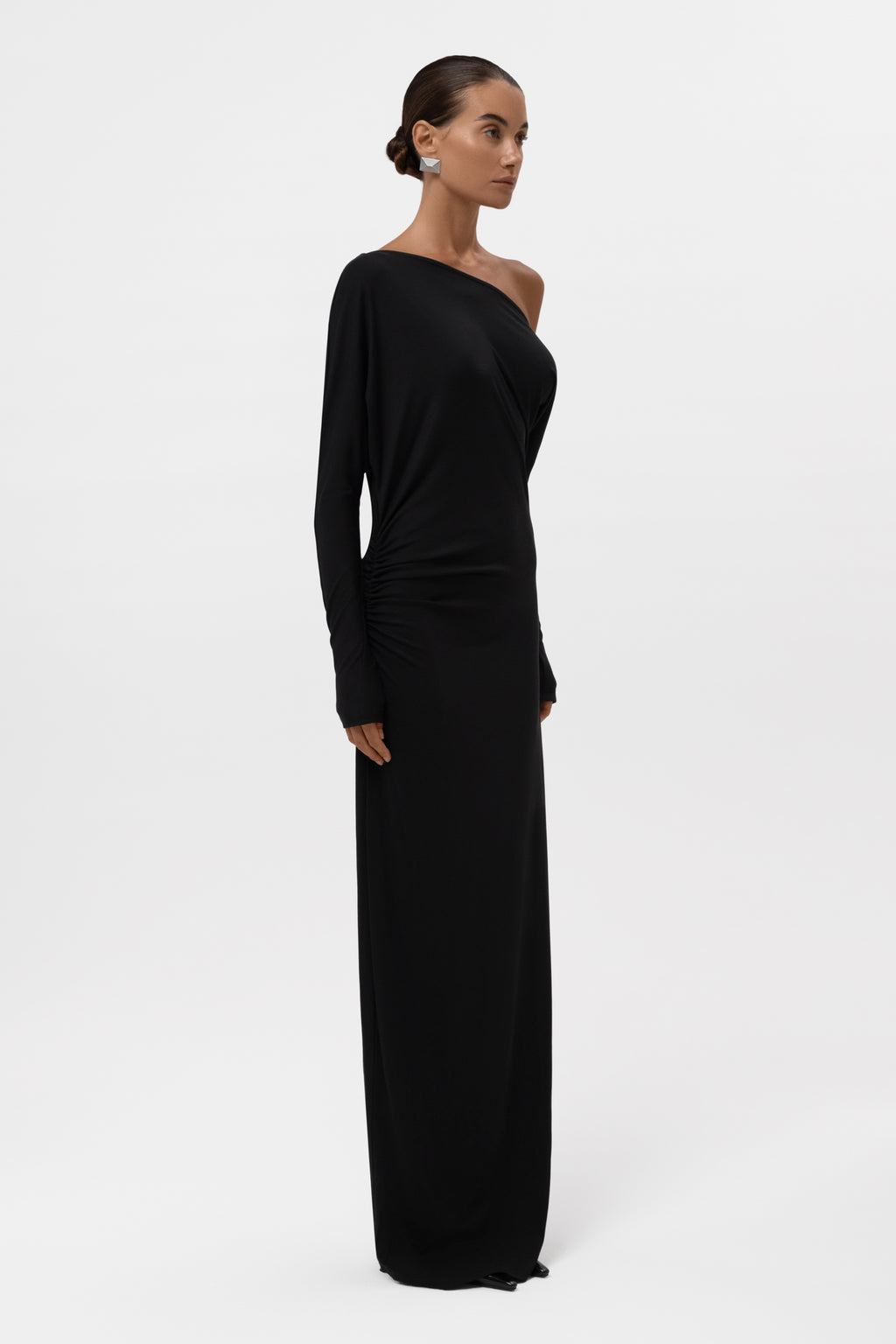 Sola Slouchy Jersey Maxi Dress - Black