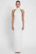 Alaia Drape Maxi Dress - White