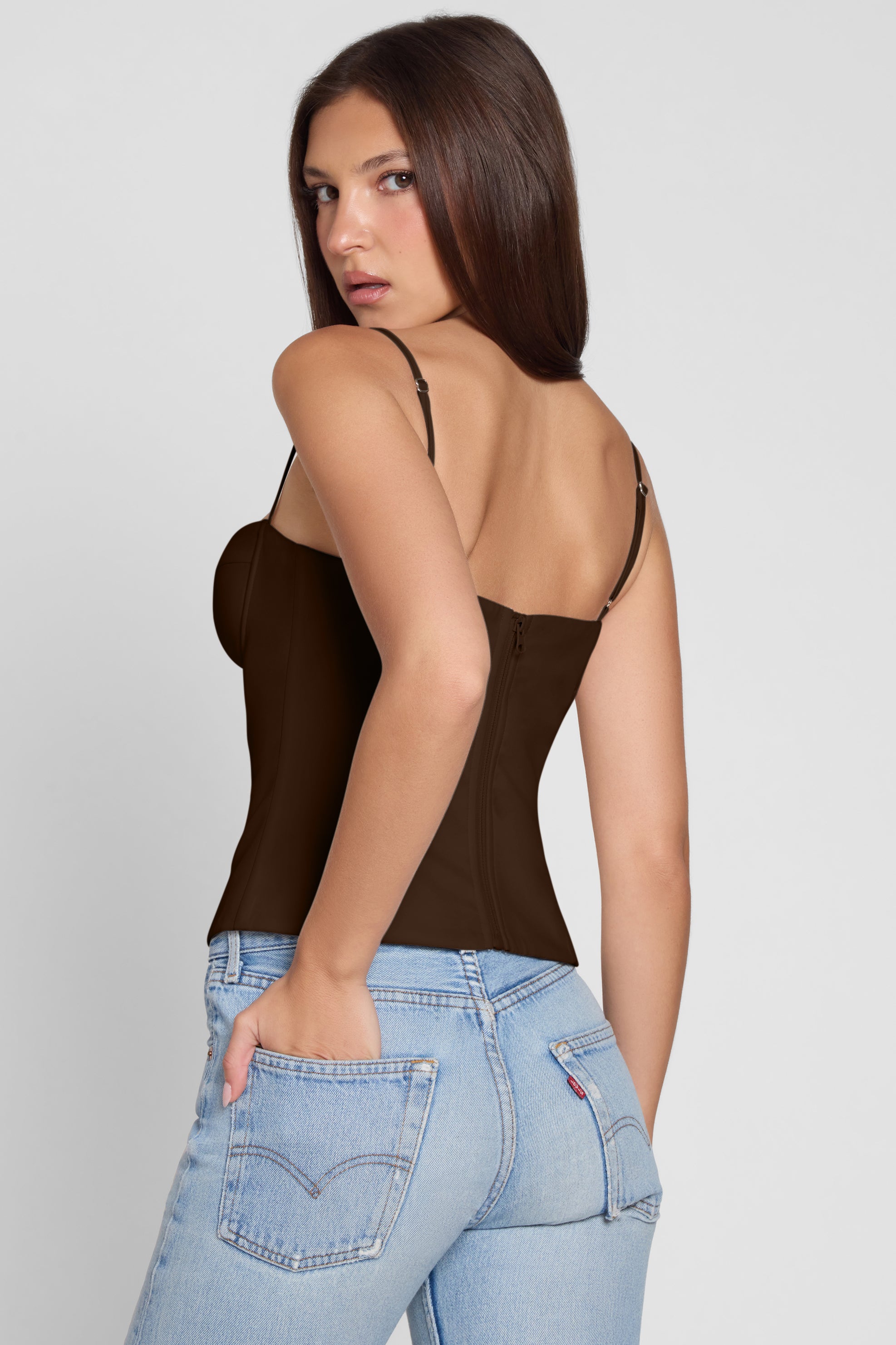 Bali Bustier Corset Top - Brown