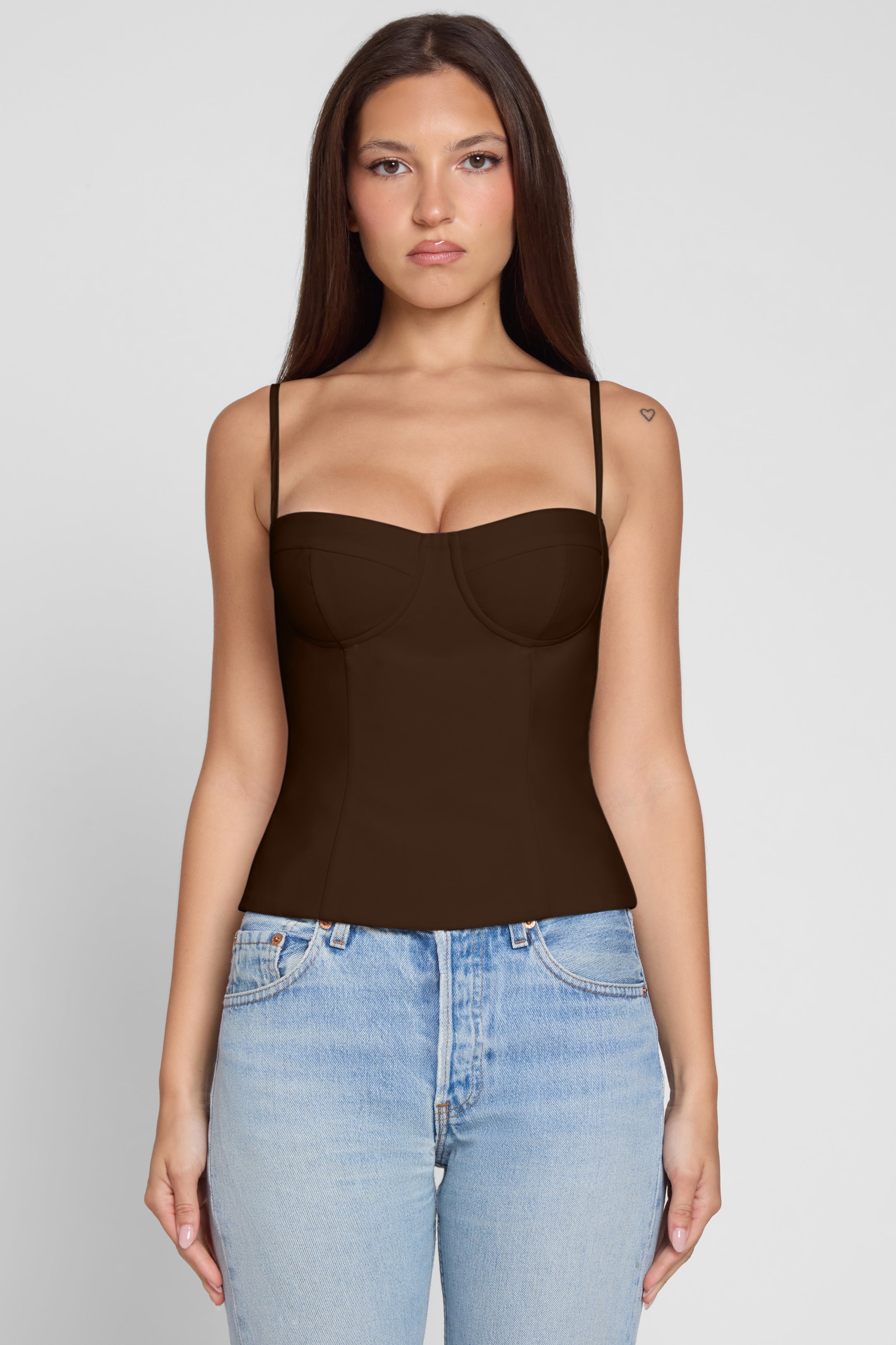 Bali Bustier Corset Top - Brown