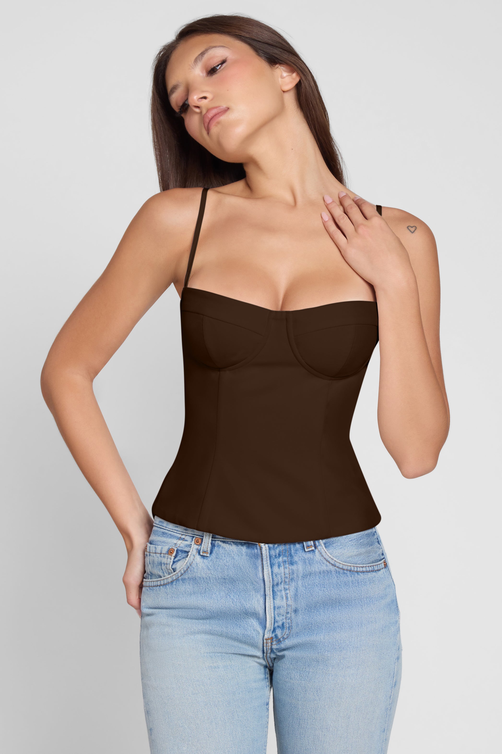 Bali Bustier Corset Top - Brown