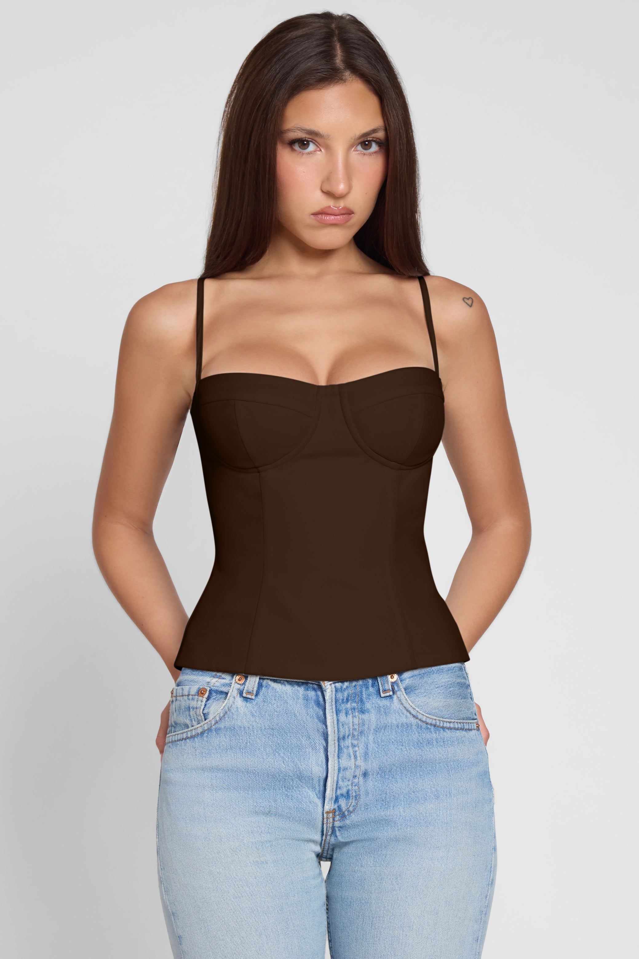 Bali Bustier Corset Top - Brown
