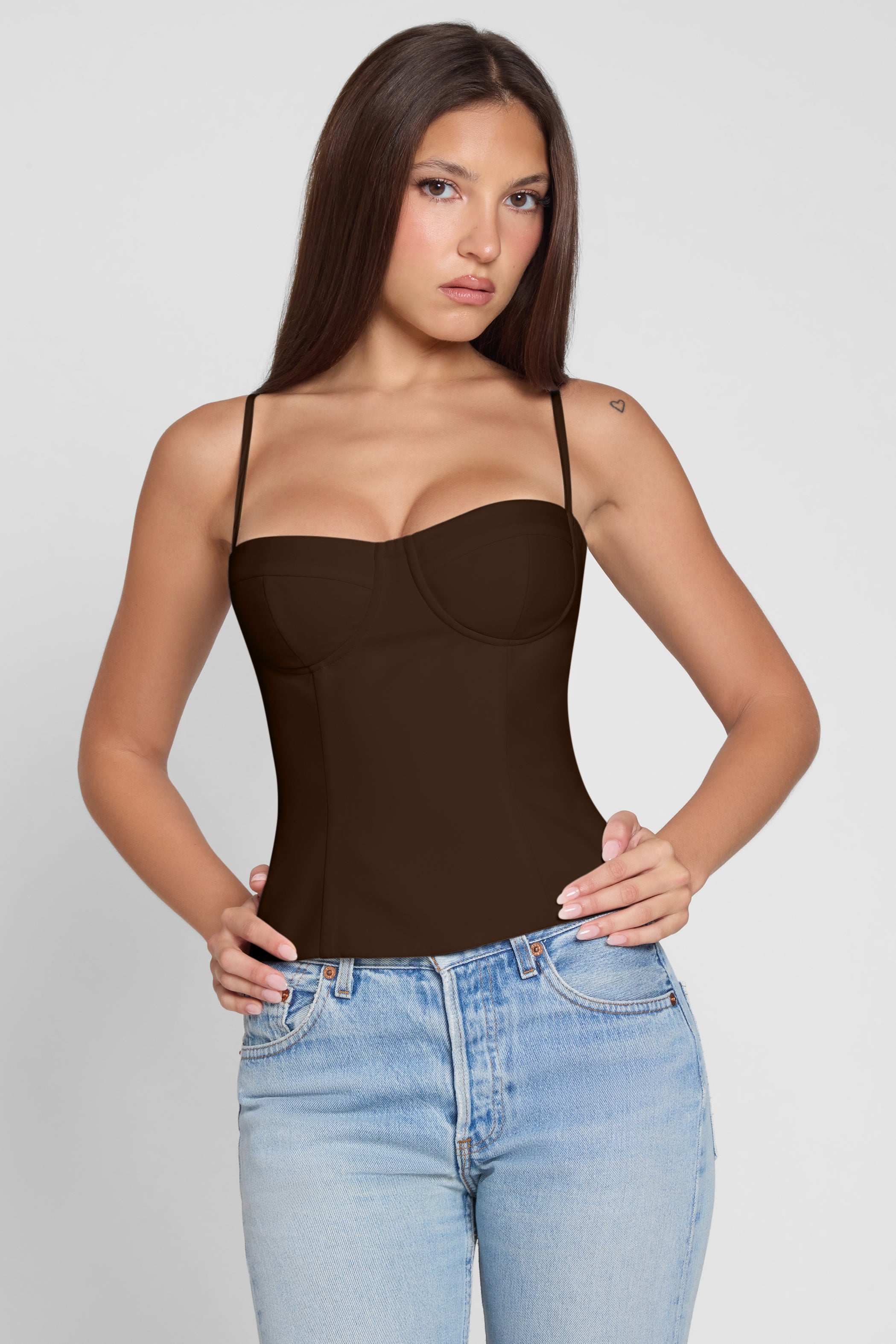 Bali Bustier Corset Top - Brown