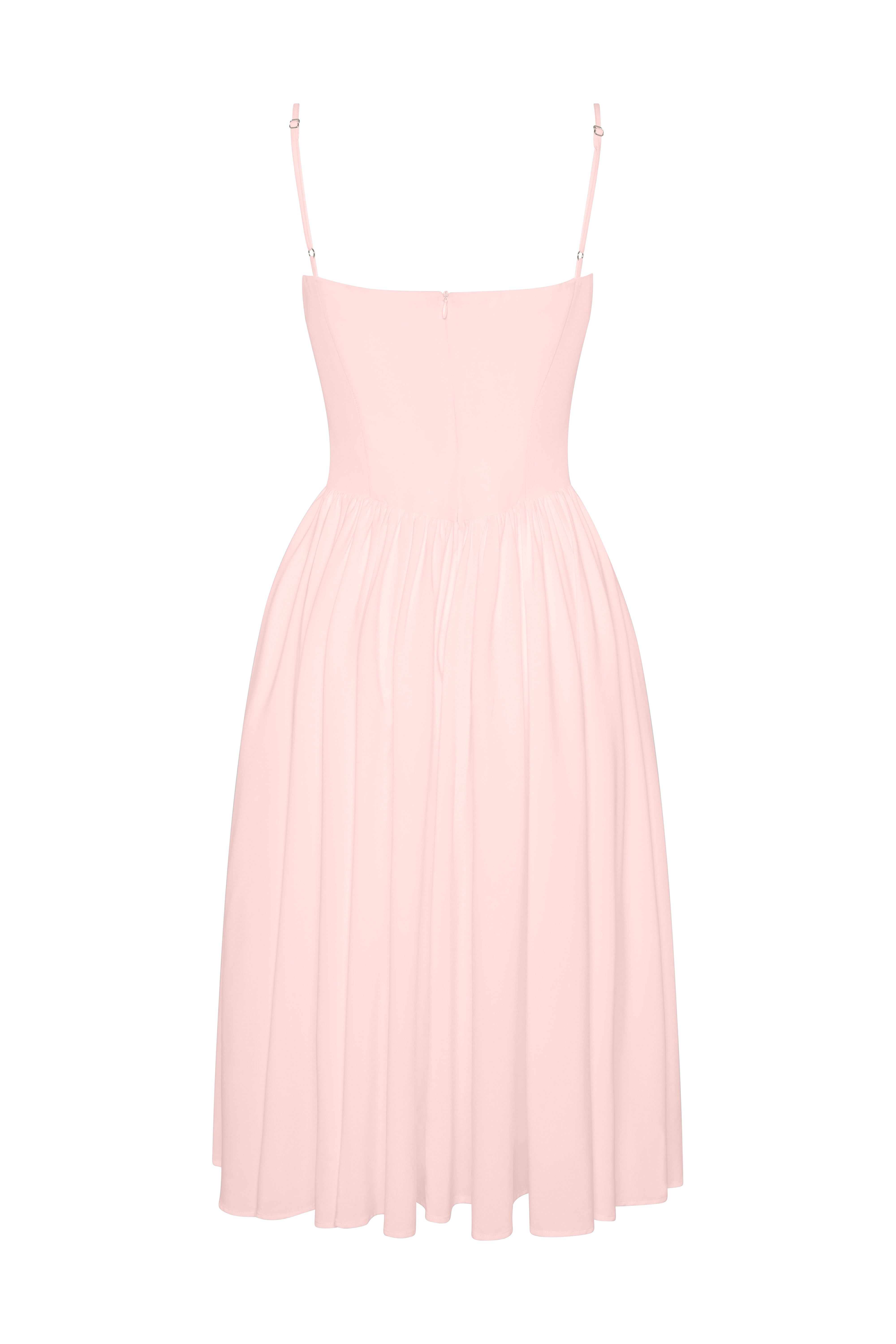 Ballerina Bustier Midi Dress - Pink