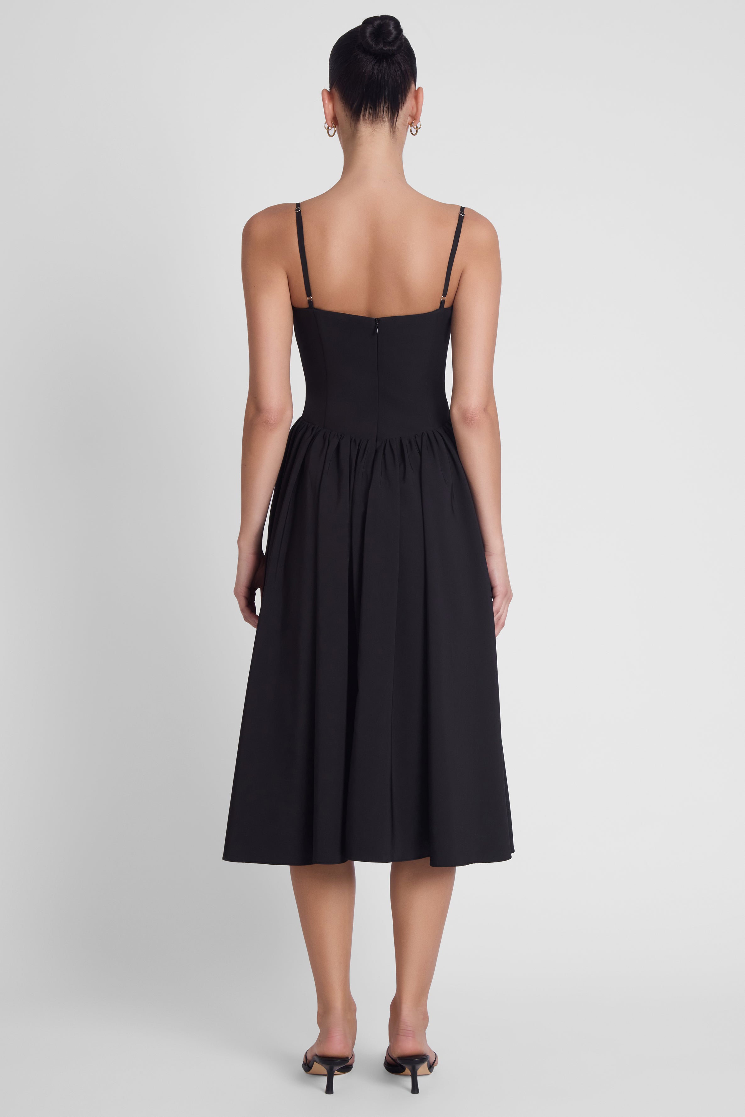 Robe bustier mi-longue ballerine - Noir