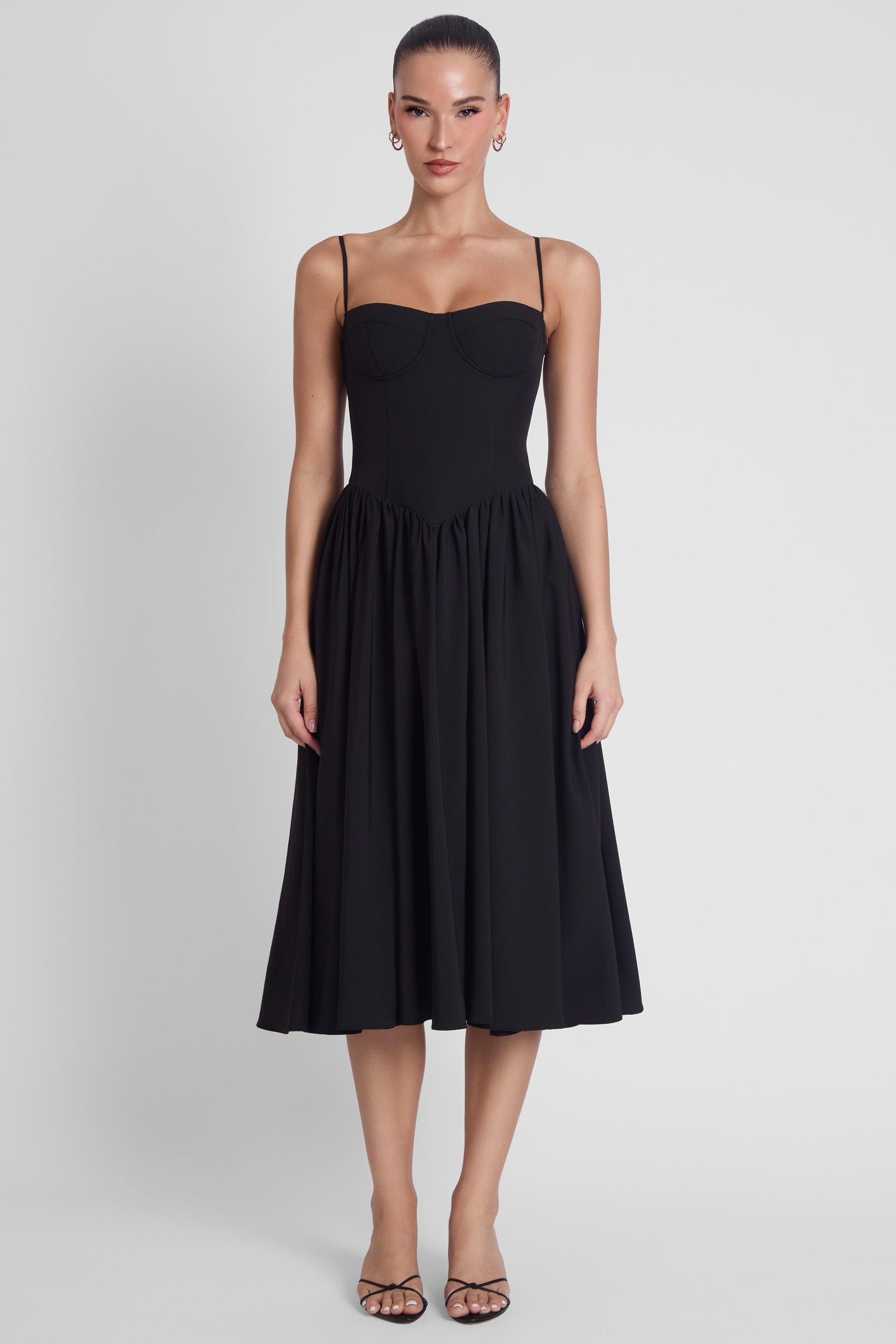 ballerina bustier midi dress - Black Size:US 19 light-blue-prom-dresses Green Floral Wedding Dress From brunch parties to