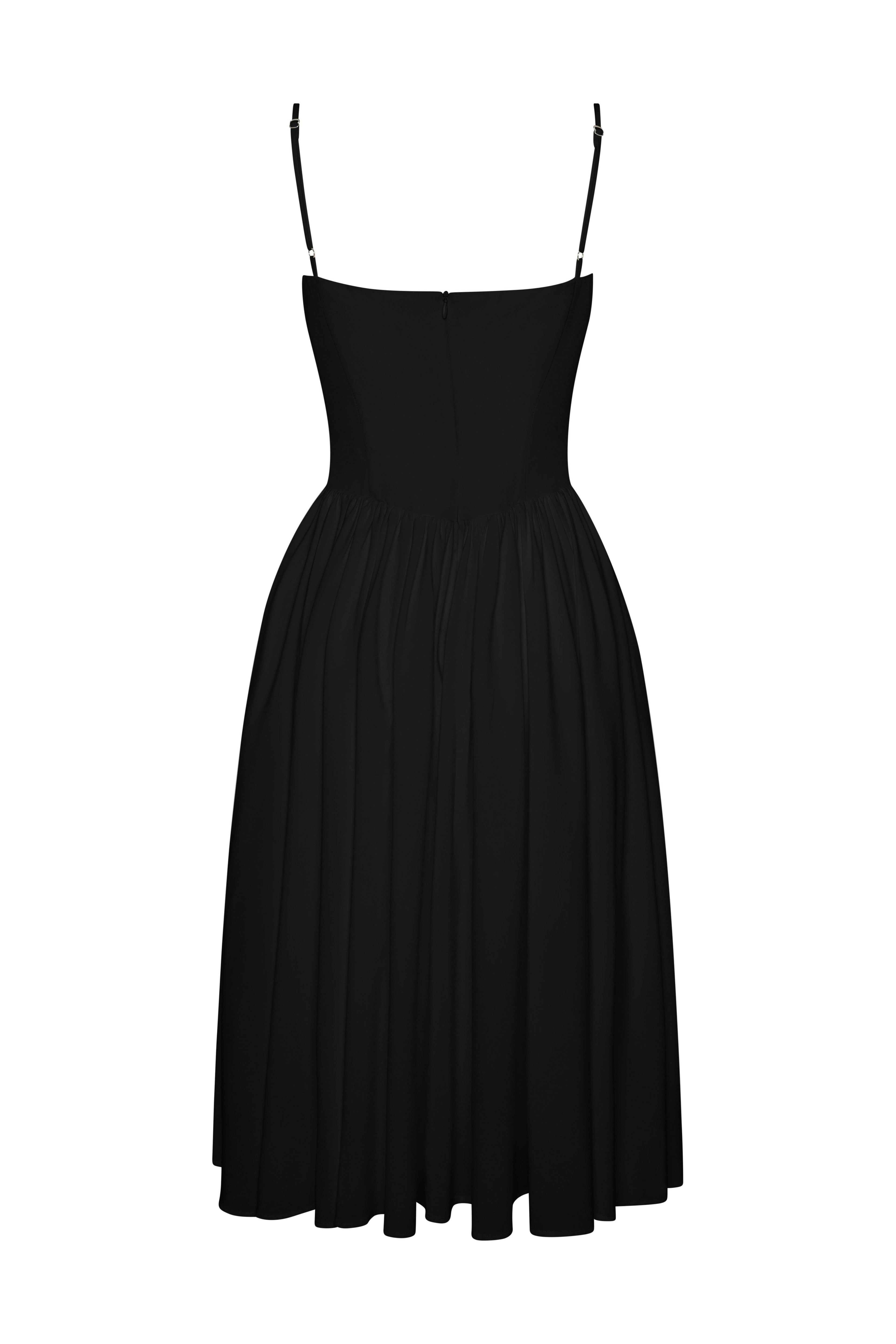 Leau Ballerina Bustier Midi Dress in Black at Nordstrom, Size X-Large Leau Ballerina Bustier Midi Dress in Black at Nordstrom, Size X-Large
