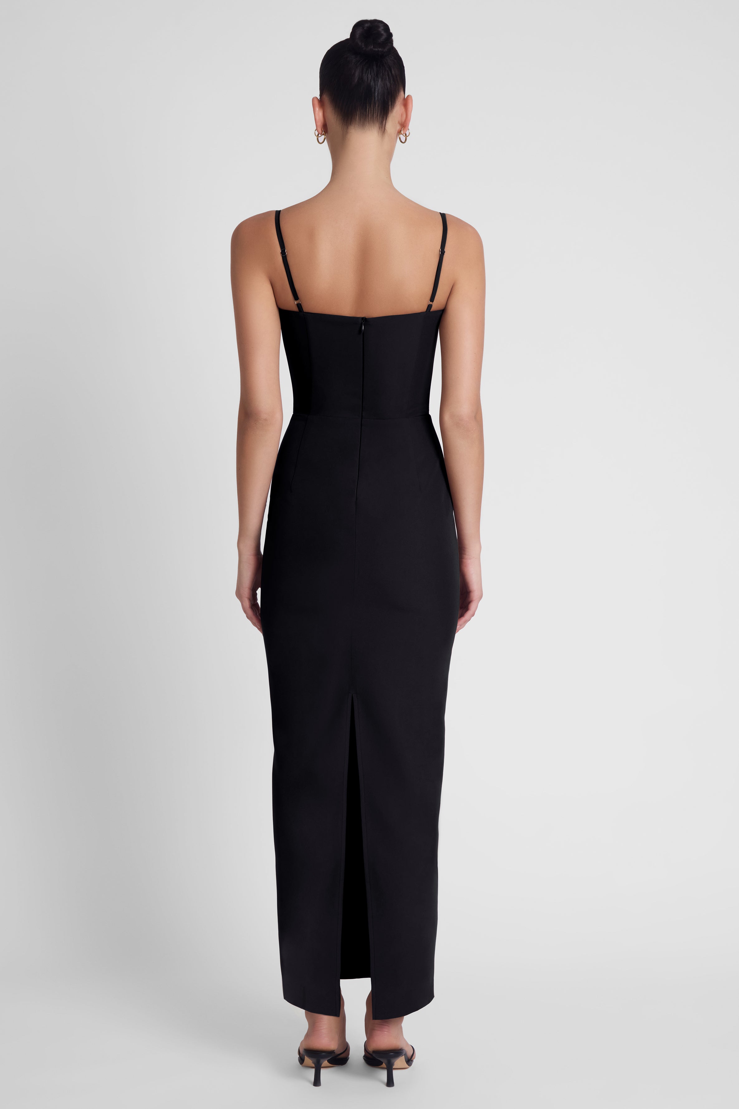 Belle Bustier Midi Dress - Black