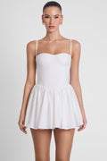 LEAU Bellini Bustier Mini Dress in White at Nordstrom, Size Xx-Large