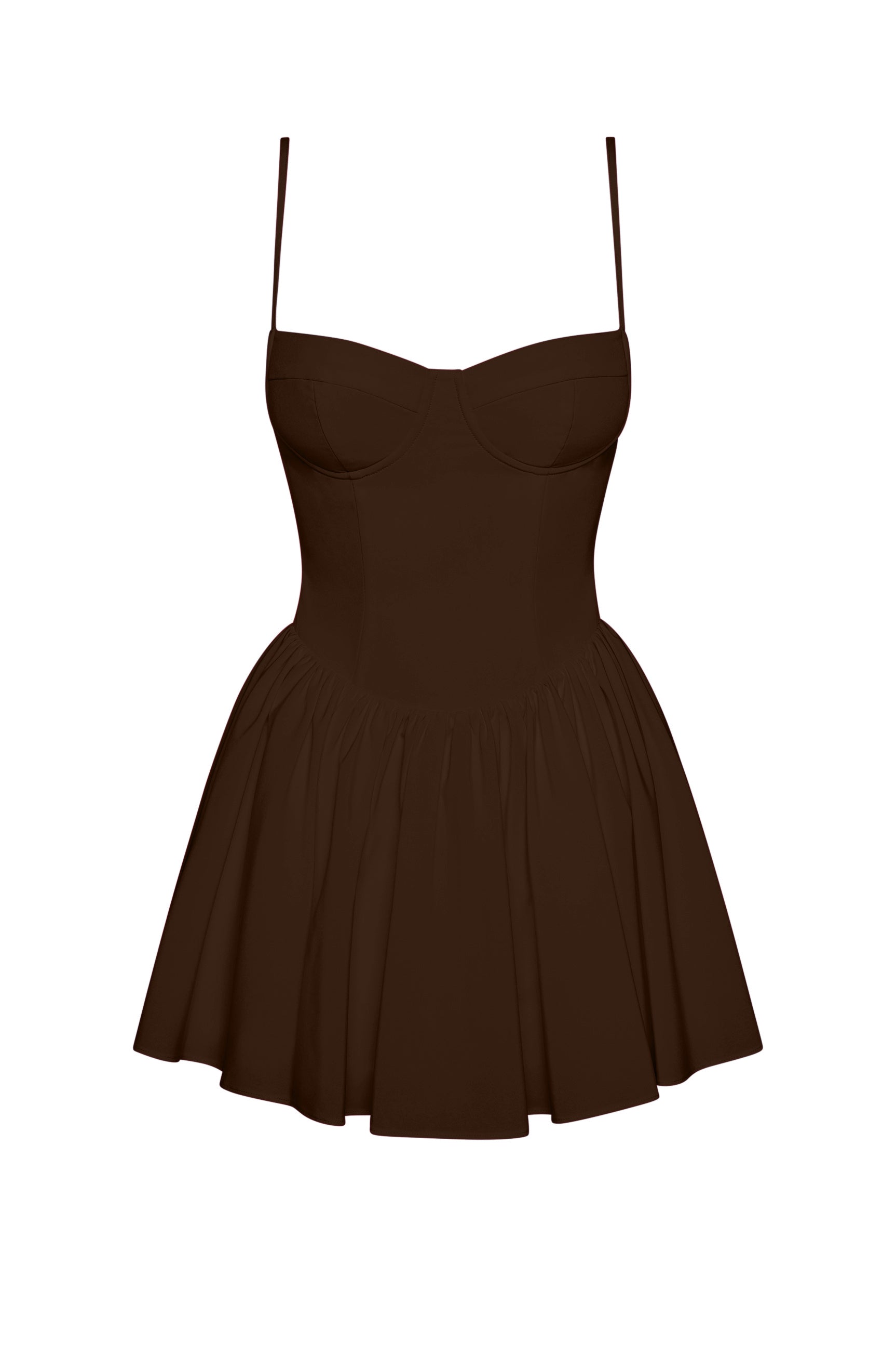 Bellini Bustier Mini Dress - Brown